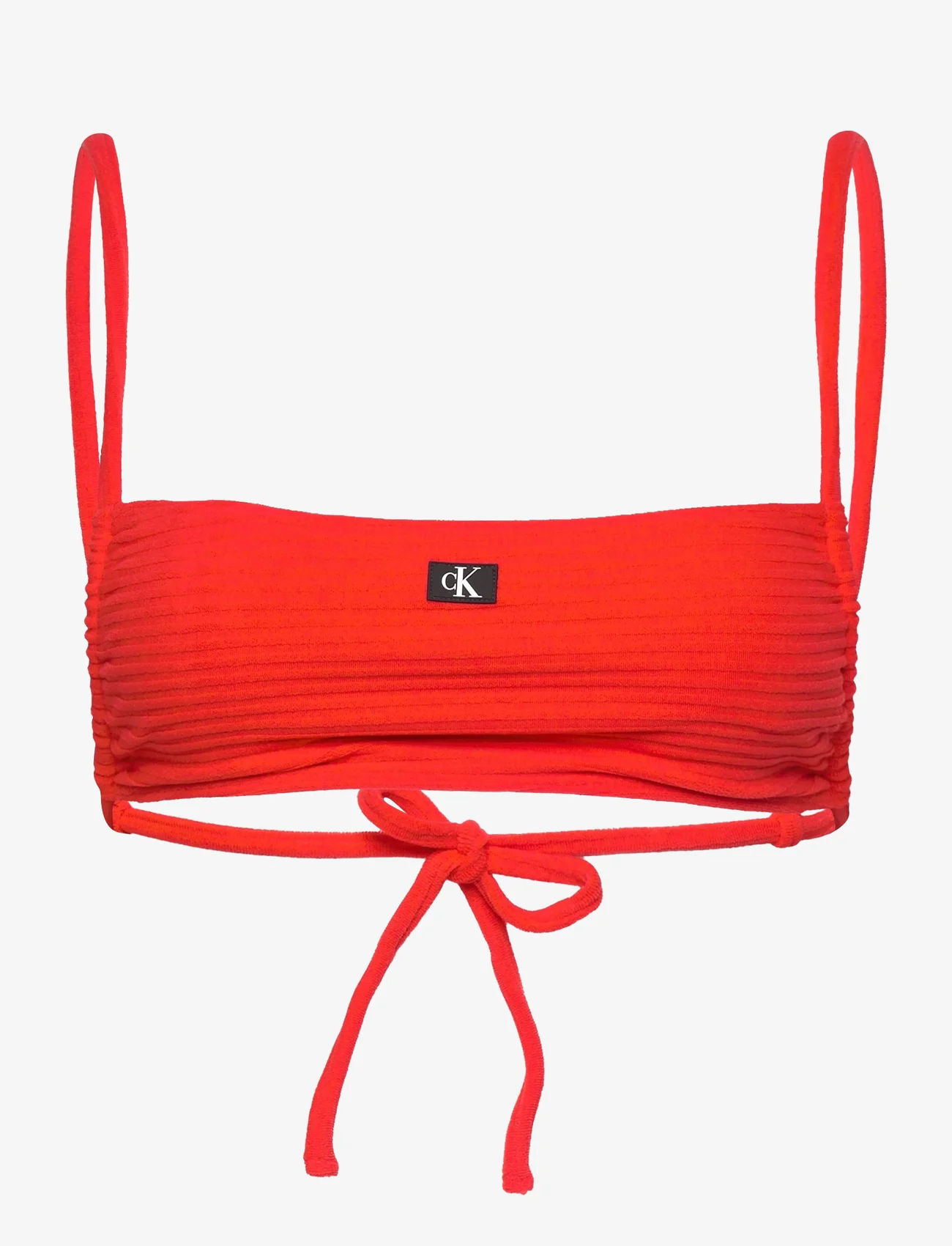 Calvin Klein - SQUARE BRALETTE - bikinien bandeauyläosat - cajun red - 0