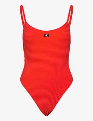 Calvin Klein - SCOOP ONE PIECE - swimsuits - cajun red - 0