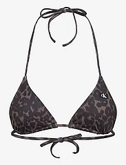 Calvin Klein - TRIANGLE-RP-PRINT - trīsstūra bikini augšiņa - ck leopard olive aop - 0