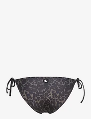 Calvin Klein - STRING SIDE TIE-PRINT - side tie bikinitrosor - ck leopard olive aop - 1