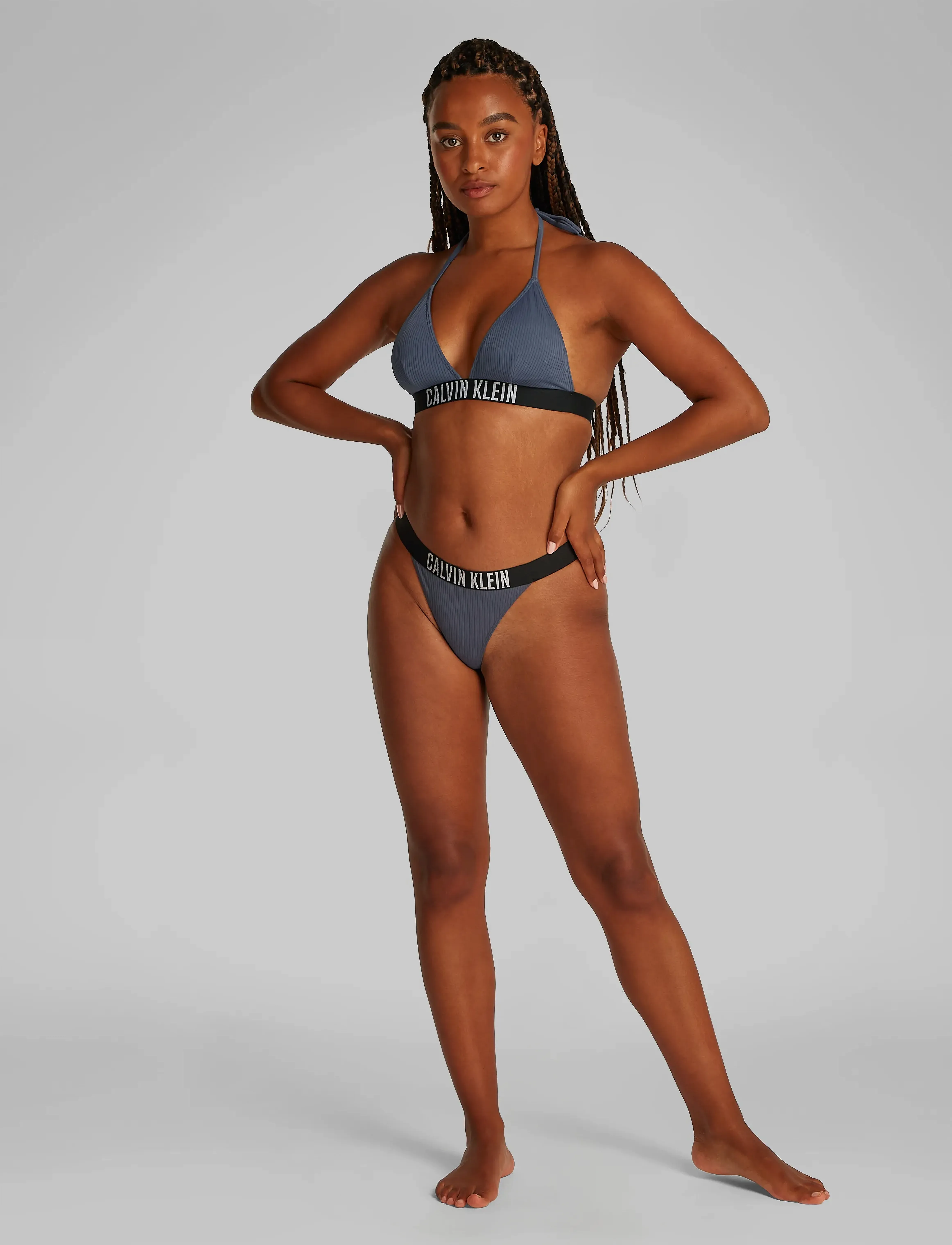 Calvin Klein Triangle-Rp, XL, Bikini Oberteile, Blau - Triangle Bikinitops, Frauen