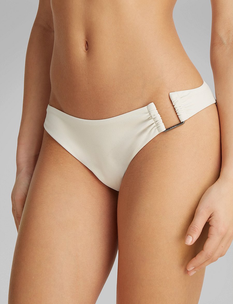 Calvin Klein - CURVED DELTA BIKINI - bikini-slips - chalk - 4