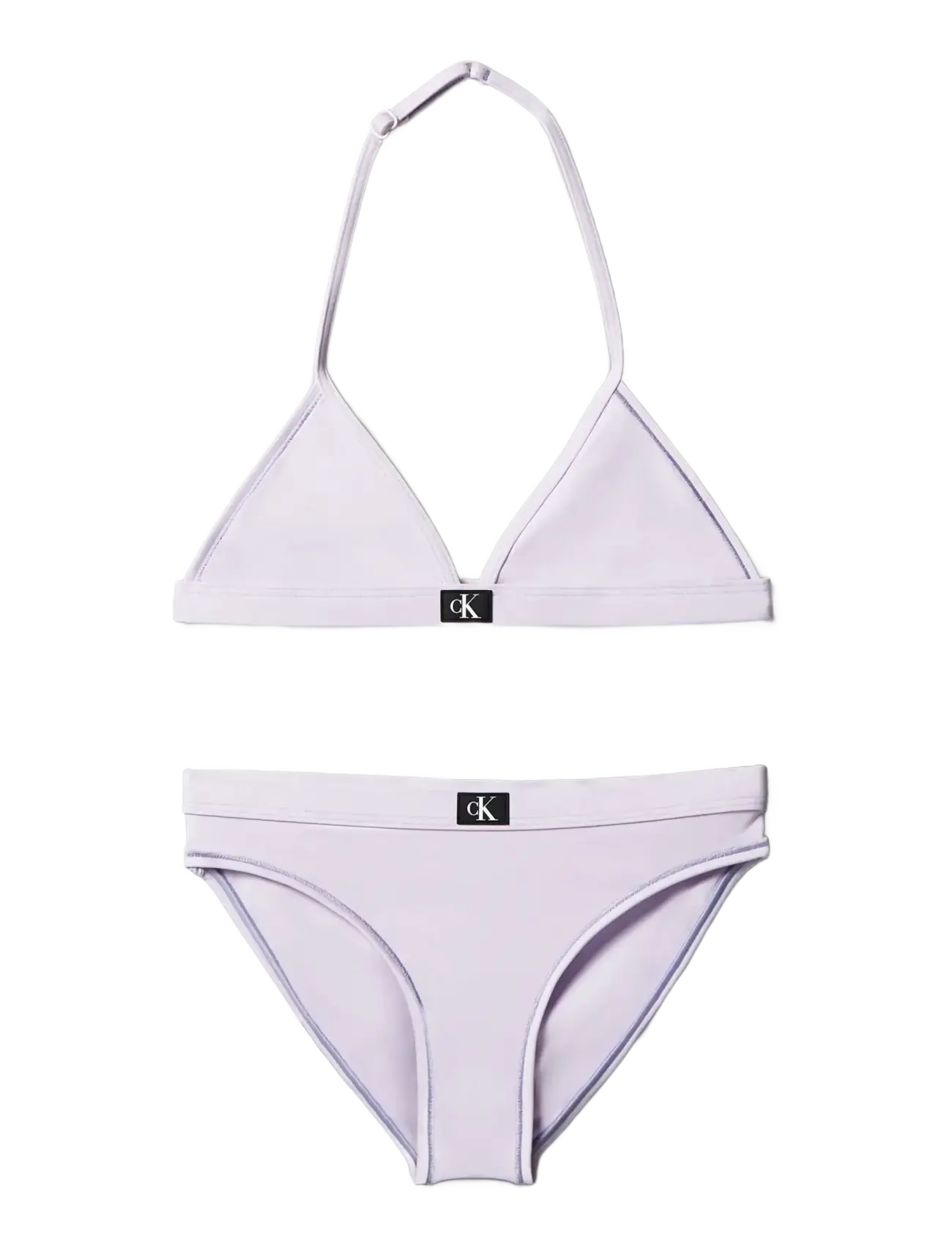 Calvin Klein Triangle Bikini Set, 140-152, Bademode, Lila - Bikinis, Kinder