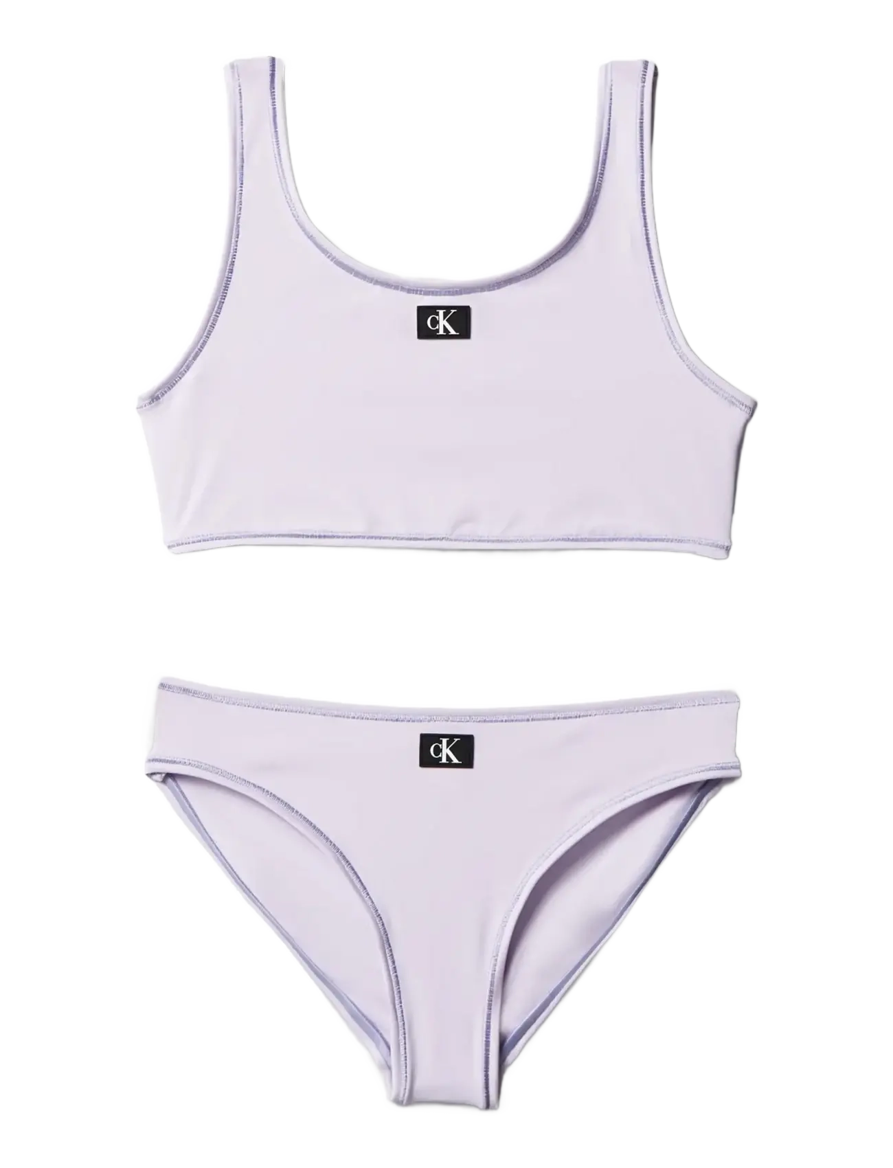 Calvin Klein Bralette Bikini Set, 140-152, Bademode, Lila - Bikinis, Kinder