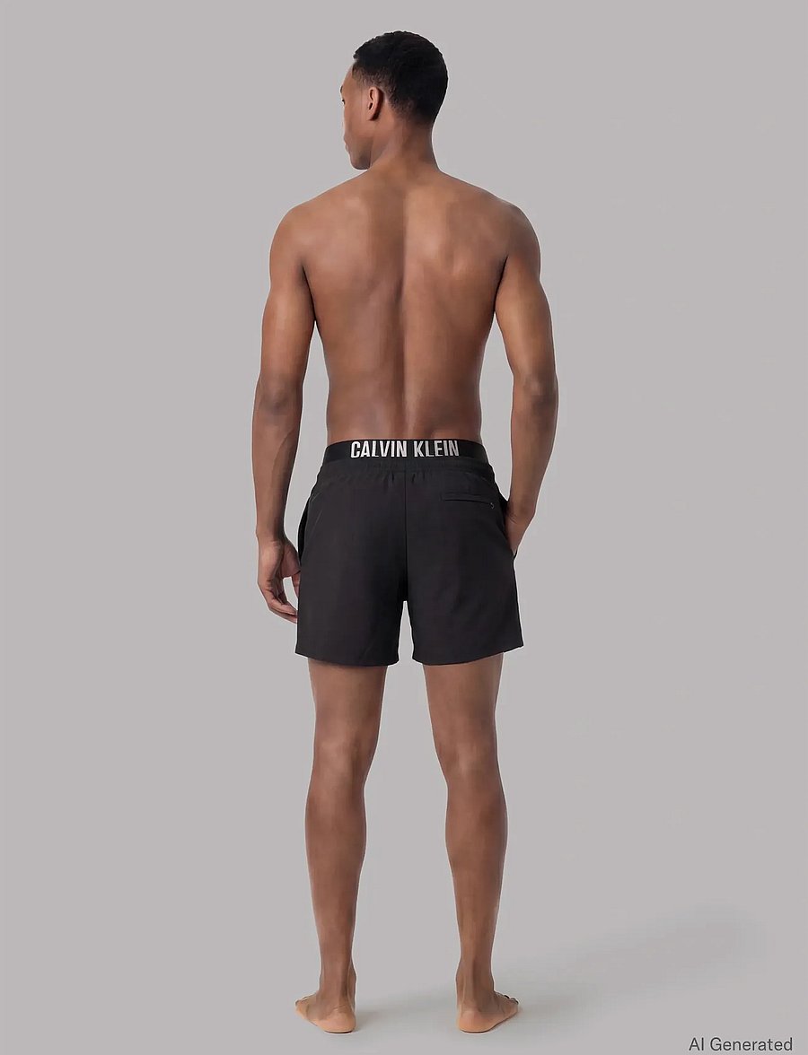 Calvin Klein - MEDIUM DRAWSTRING BOXER - swim shorts - black - 2