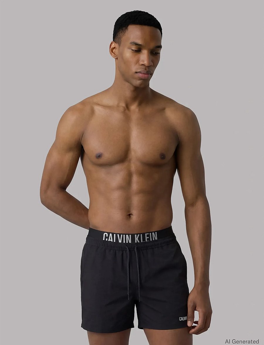 Calvin Klein - MEDIUM DRAWSTRING BOXER - swim shorts - black - 3