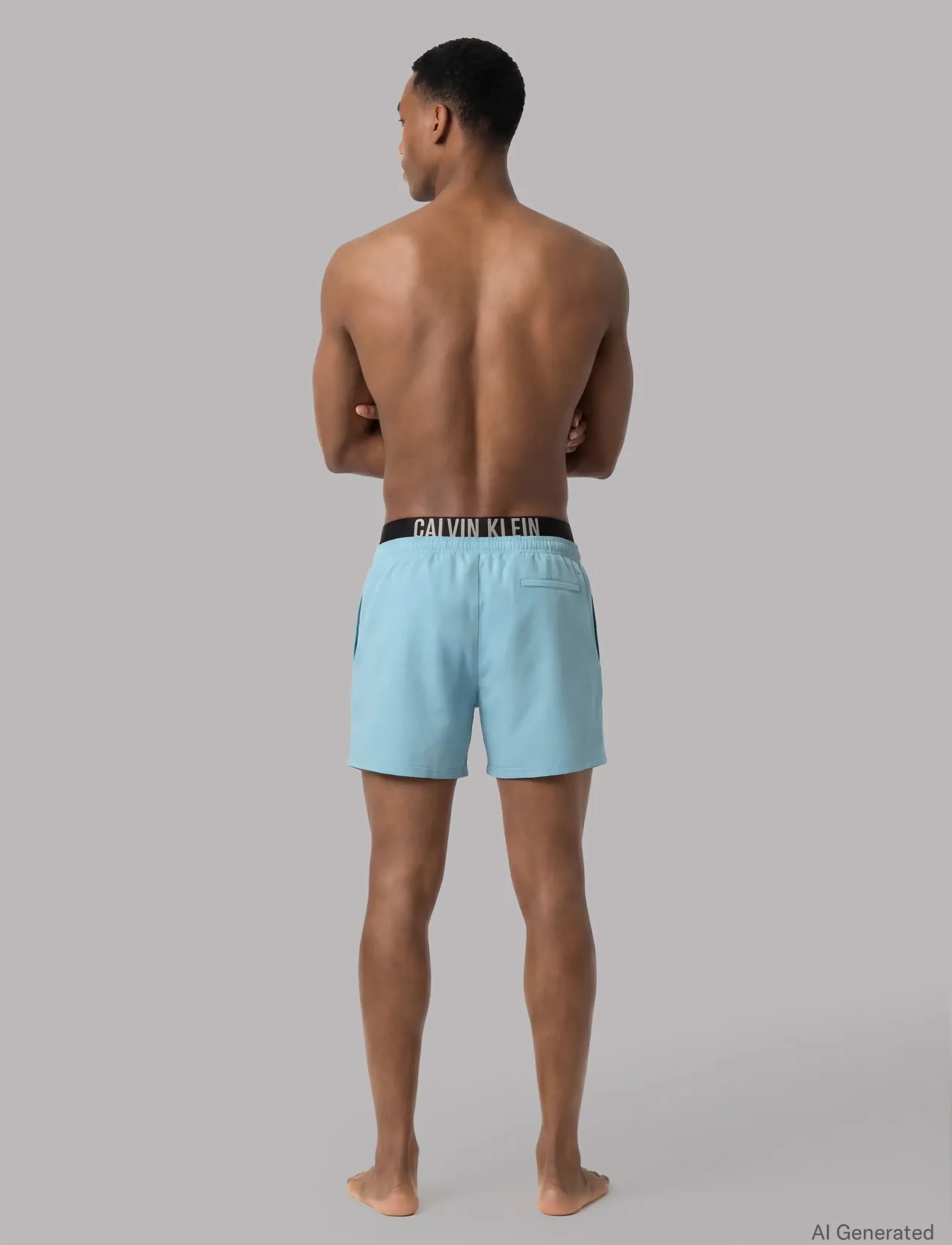 Calvin Klein - MEDIUM DRAWSTRING BOXER - badehose - chilly blue - 2