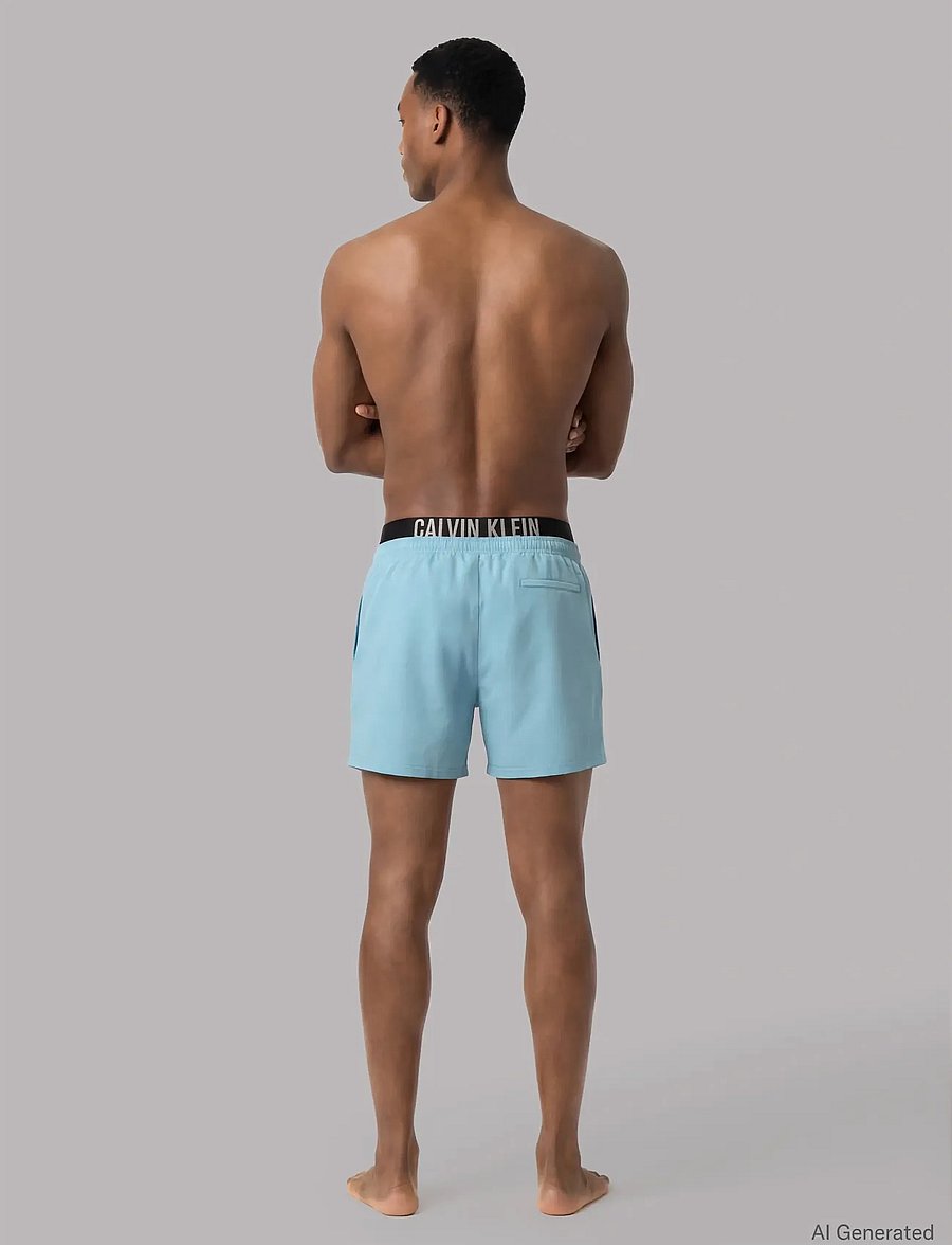 Calvin Klein - MEDIUM DRAWSTRING BOXER - badehose - chilly blue - 2