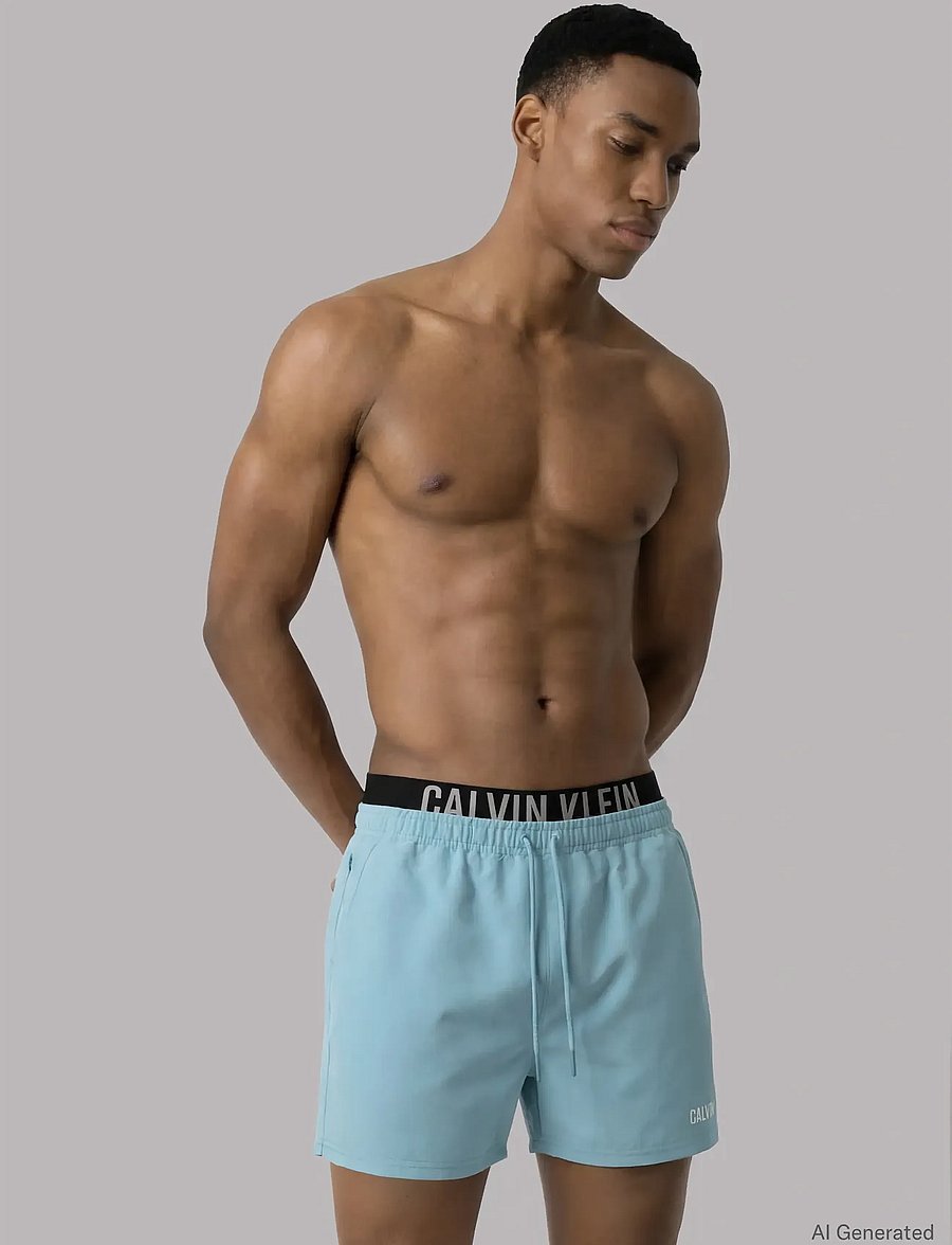Calvin Klein - MEDIUM DRAWSTRING BOXER - badehose - chilly blue - 3
