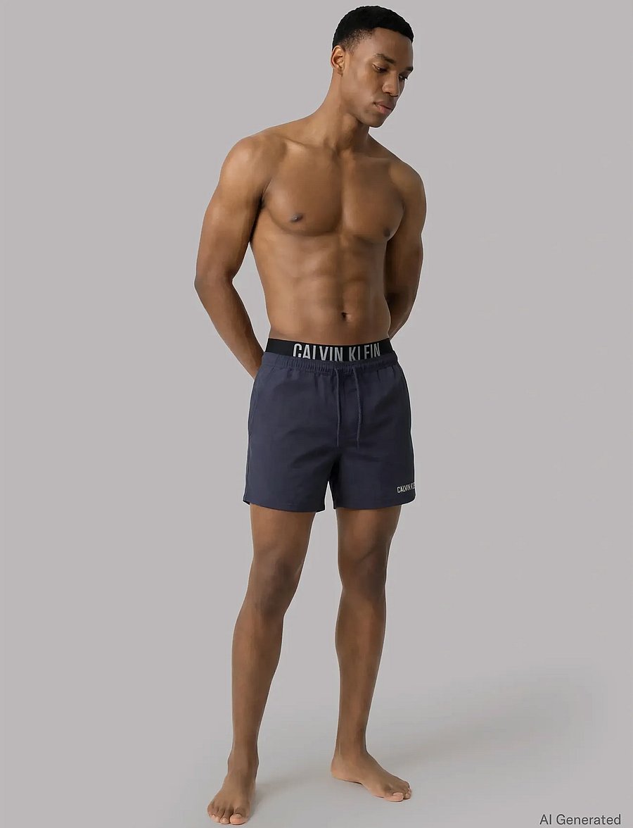 Calvin Klein - MEDIUM DRAWSTRING BOXER - badehose - shoreline - 0