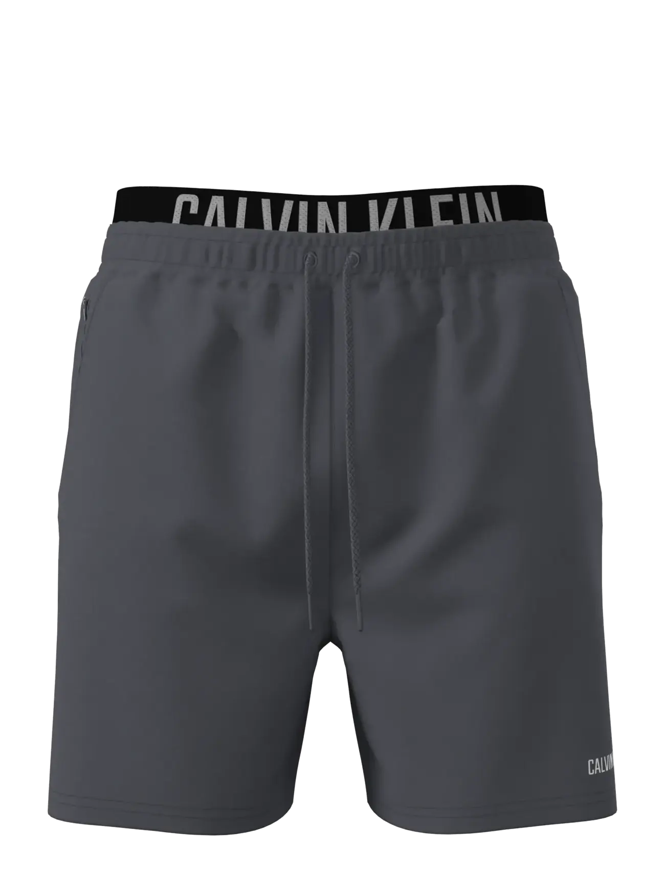 Calvin Klein MEDIUM DRAWSTRING BOXER - Swimwear - TURBULENCE / grey