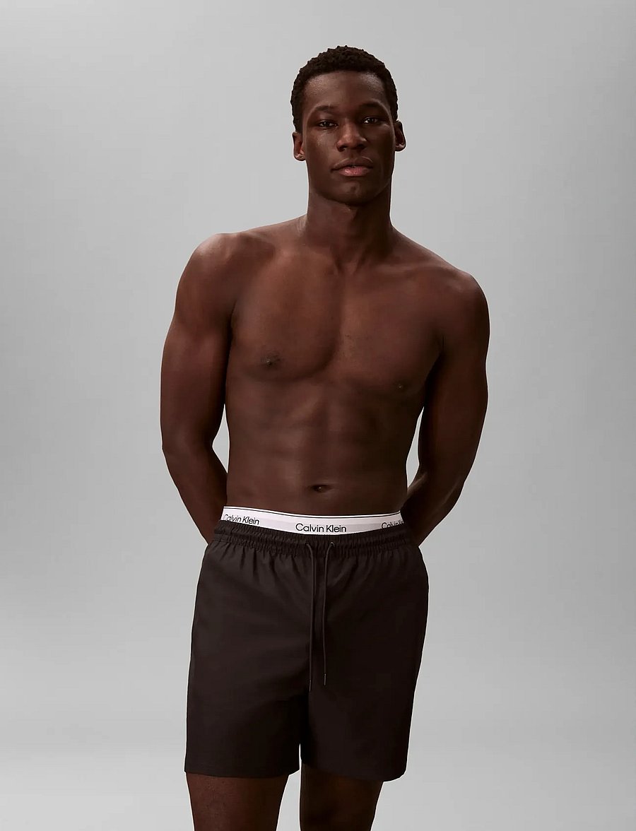Calvin Klein - MEDIUM DRAWSTRING - badehose - black - 3