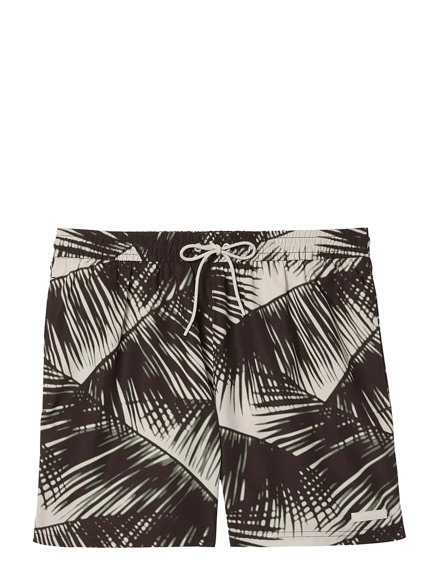Calvin Klein - MEDIUM DRAWSTRING COVERED WAISTB - badehose - 20251 adventure palm+oatmeal - 1