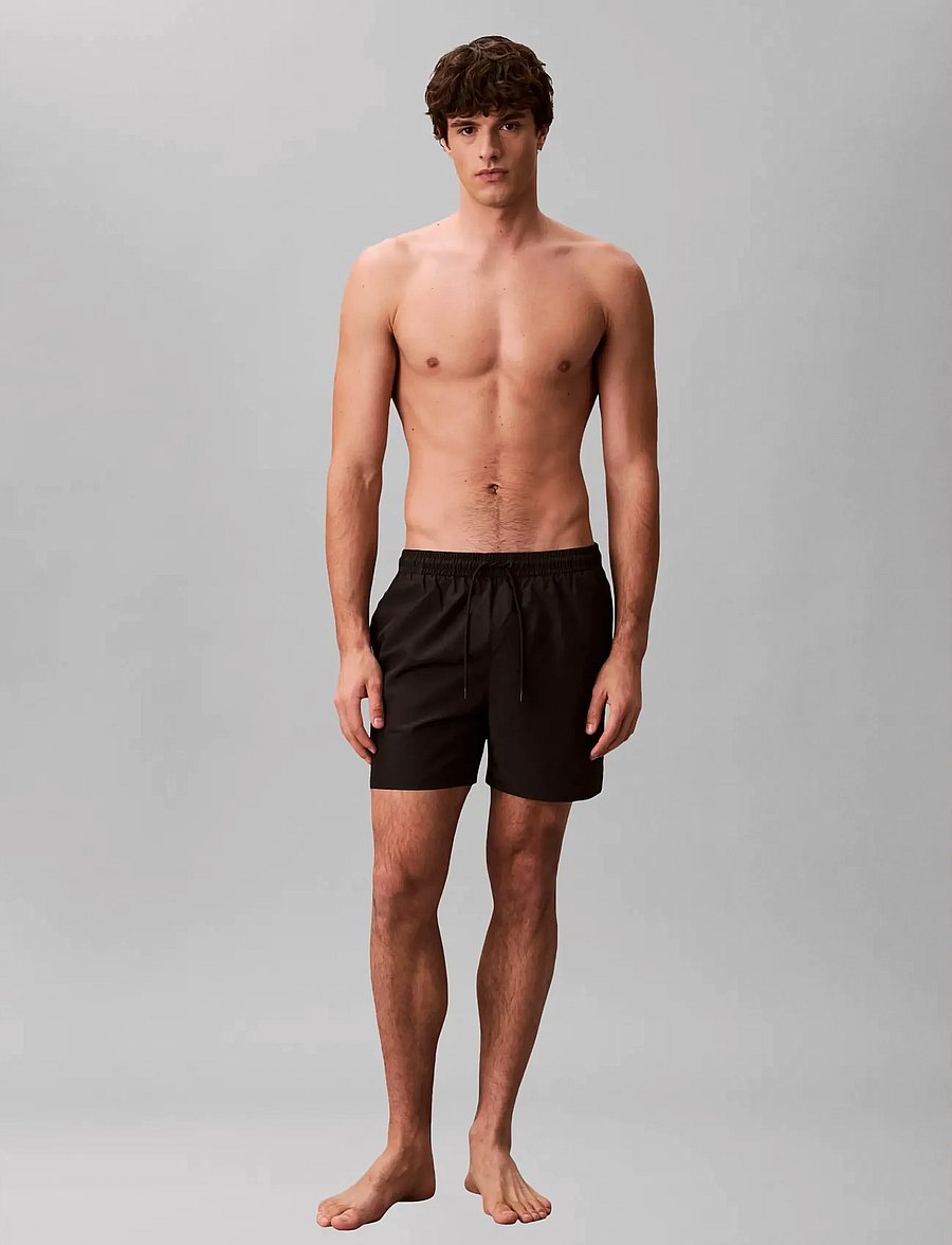 Calvin Klein - MEDIUM DRAWSTRING COVERED WB - badehose - black - 3