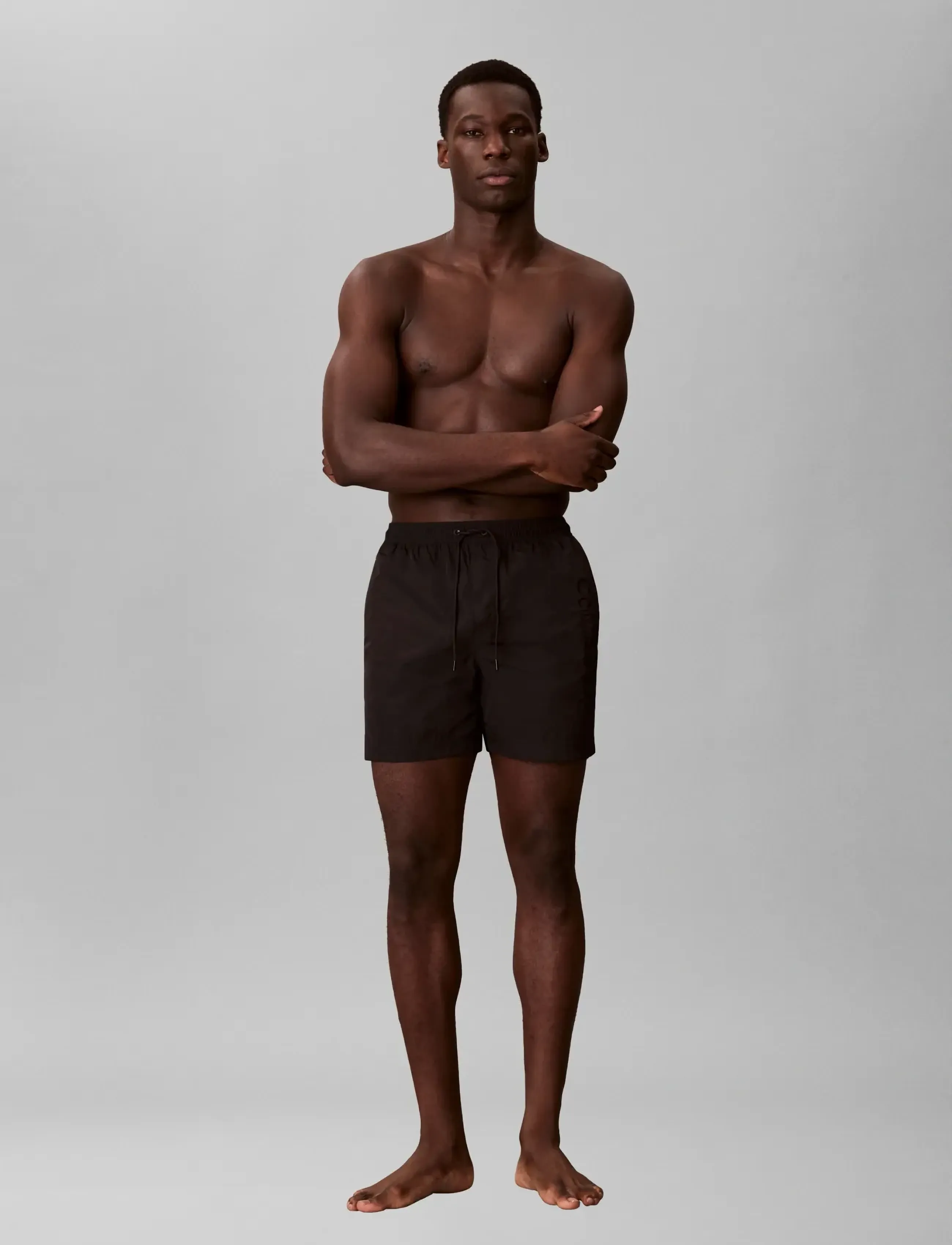 Calvin Klein Medium Drawstring, L, Black, Badetøj > Shorts, Herre