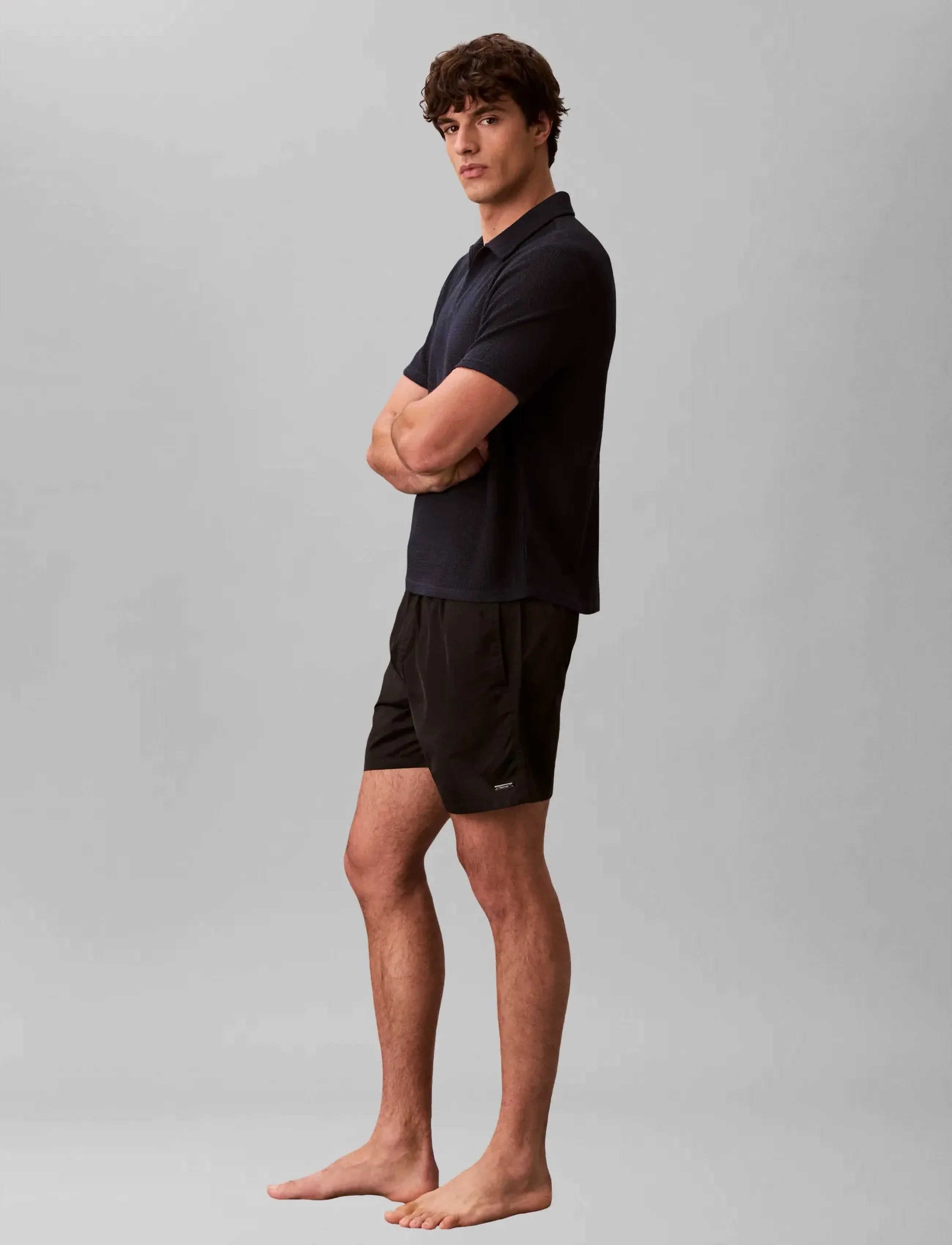 Calvin Klein - MEDIUM DRAWSTRING - swim shorts - black - 4
