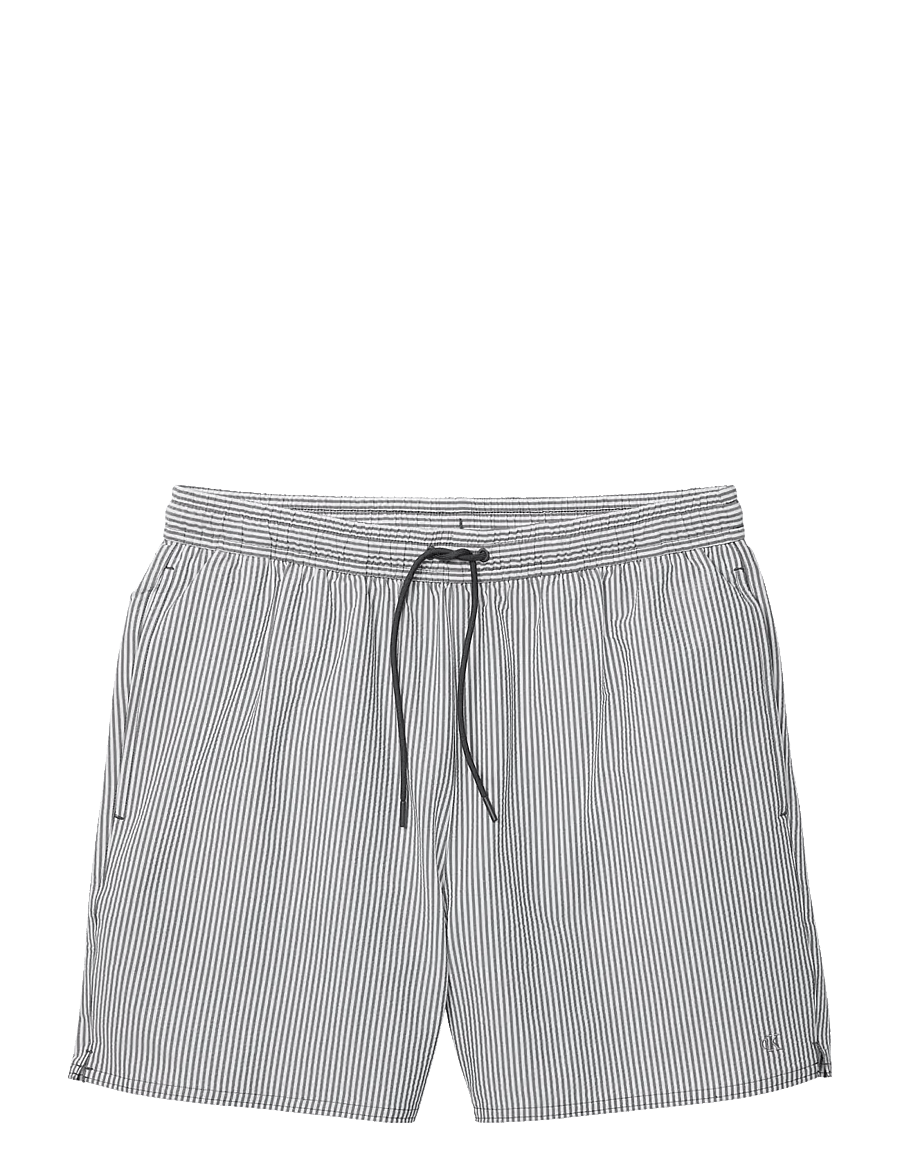 Calvin Klein - MEDIUM DRAWSTRING - ujumispüksid - forged iron white - 1