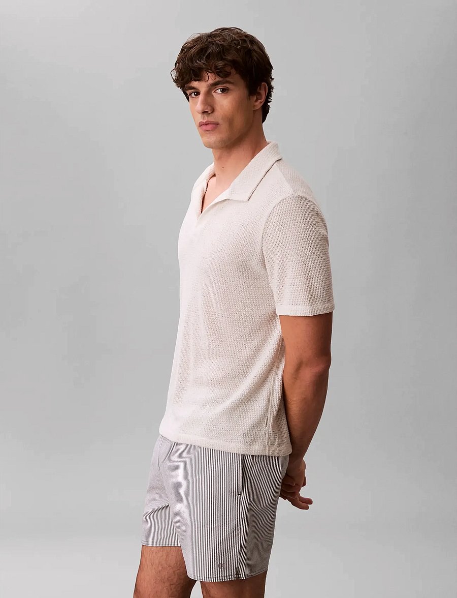 Calvin Klein - MEDIUM DRAWSTRING - ujumispüksid - forged iron white - 2