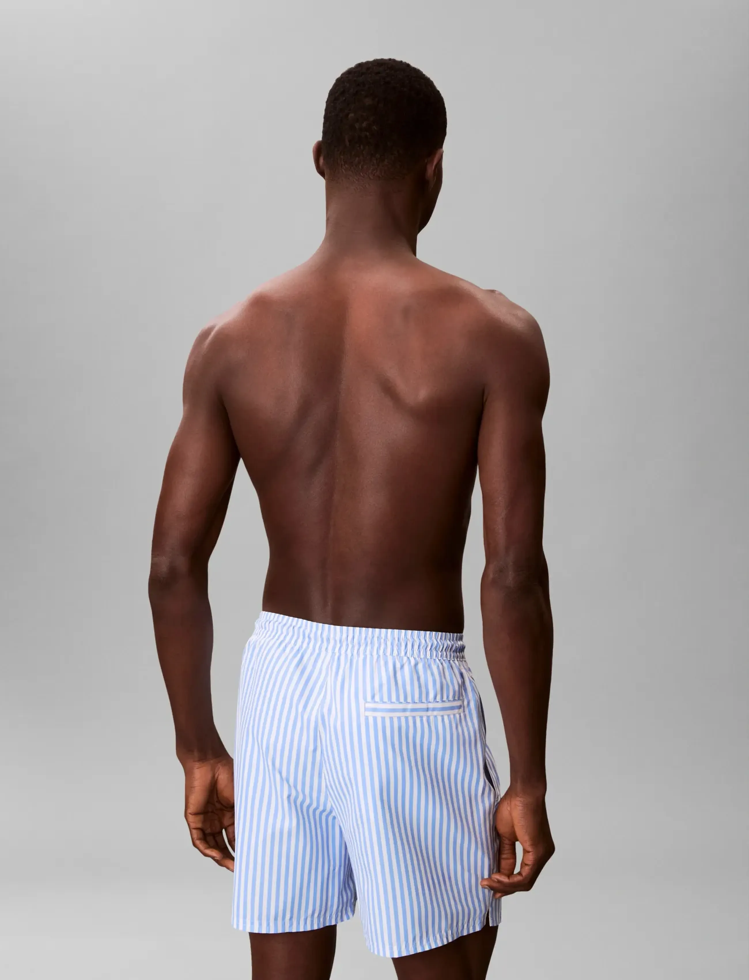 Calvin Klein - MEDIUM DRAWSTRING WAISTBAND - badehose - 20186 penny stripe+blue descent - 2