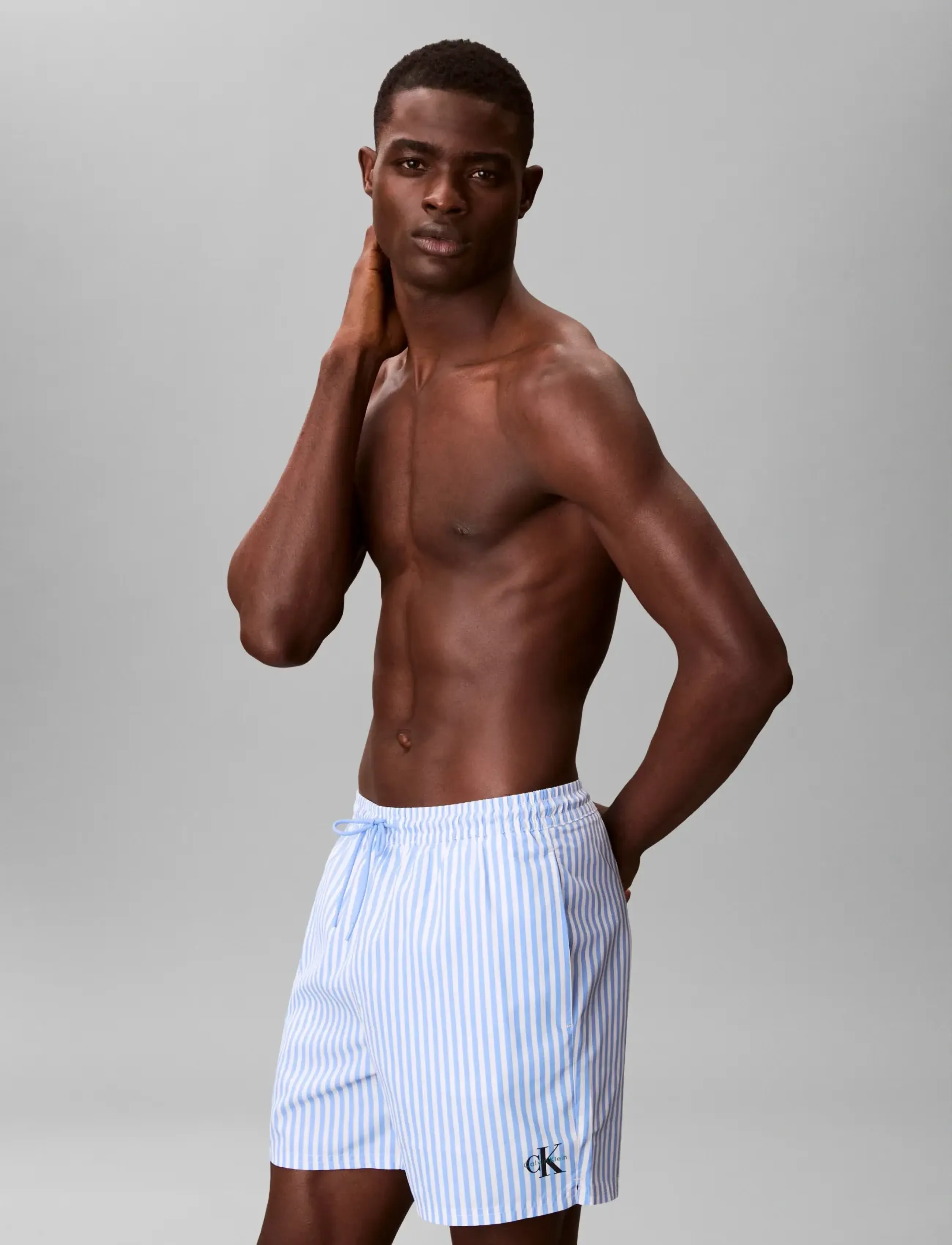 Calvin Klein - MEDIUM DRAWSTRING WAISTBAND - badehose - 20186 penny stripe+blue descent - 5