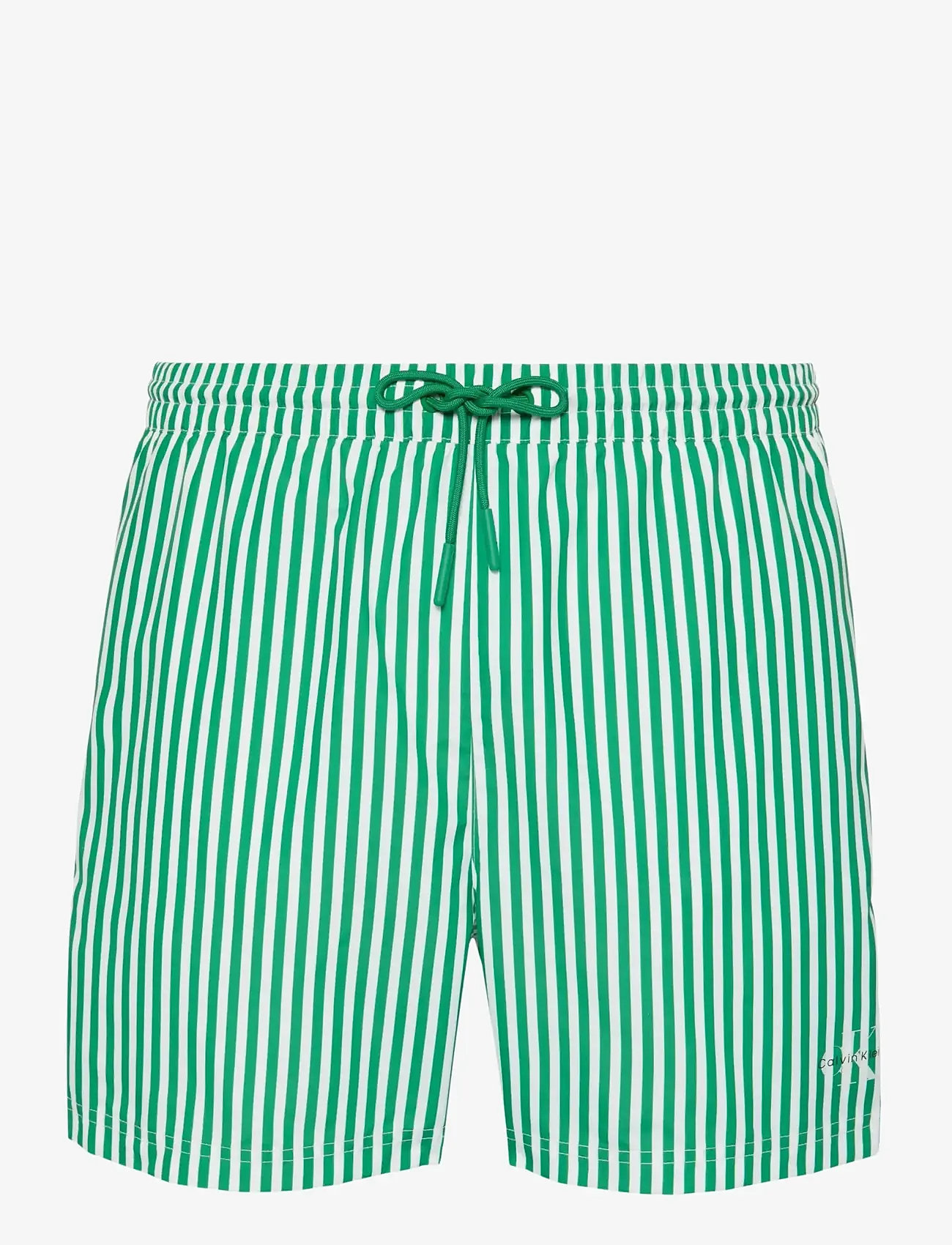 Calvin Klein - MEDIUM DRAWSTRING WAISTBAND - badeshorts - 20186 penny stripe+mardi gras green - 1