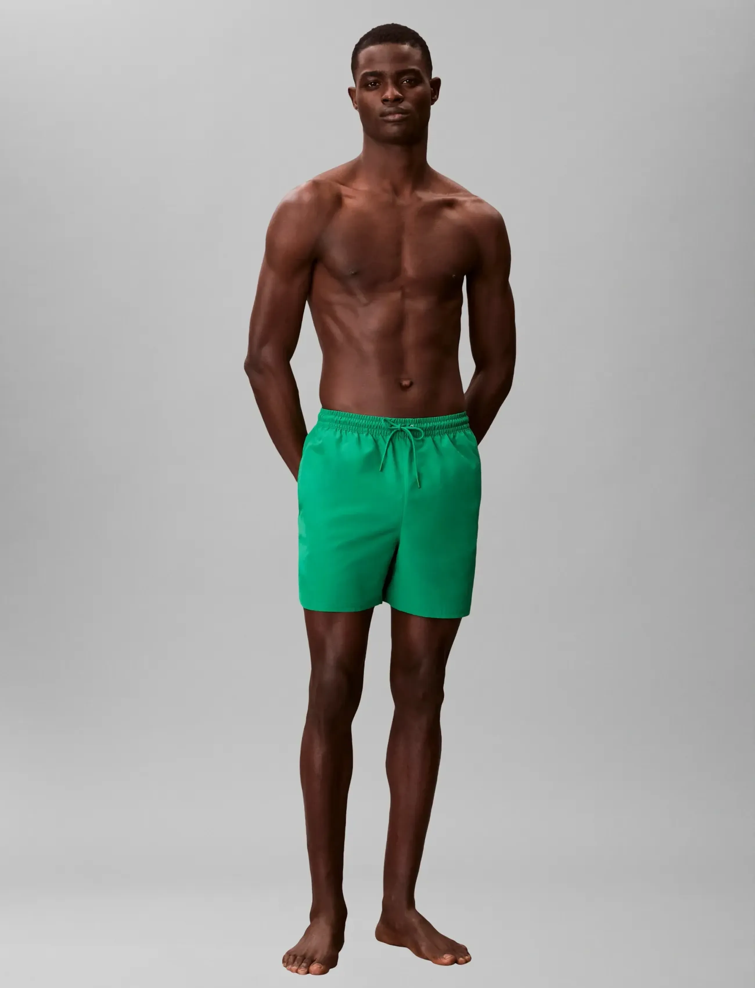 Calvin Klein Medium Drawstring Waistband, XL, Green, Badetøj > Shorts, Herre