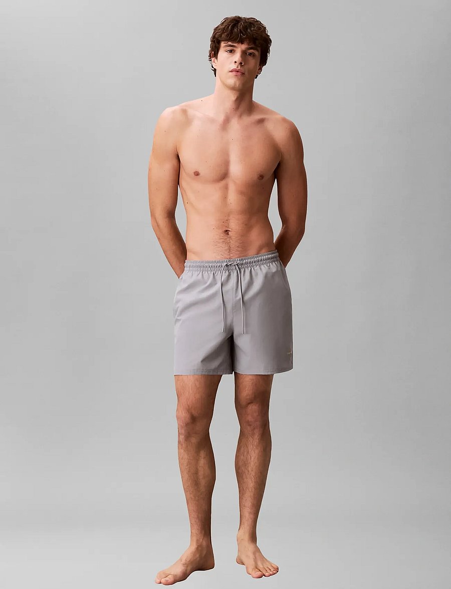 Calvin Klein - MEDIUM DRAWSTRING WAISTBAND - badeshorts - misty grey - 0