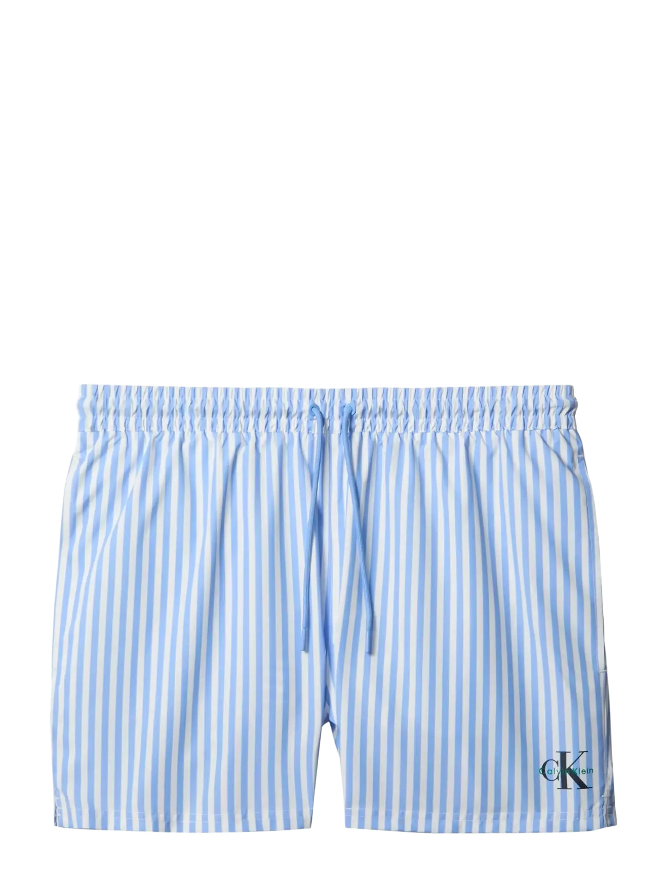 Calvin Klein SHORT DRAWSTRING WAISTBAND - Badkläder - 20186 PENNY STRIPE+BLUE DESCENT / blue
