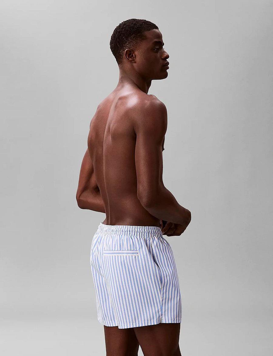 Calvin Klein - SHORT DRAWSTRING WAISTBAND - badehose - 20186 penny stripe+blue descent - 2