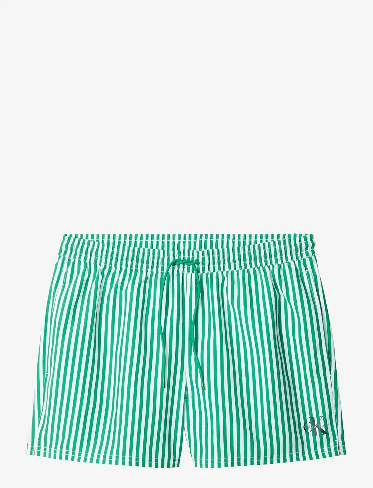 Calvin Klein - SHORT DRAWSTRING WAISTBAND - badeshorts - 20186 penny stripe+mardi gras green - 1