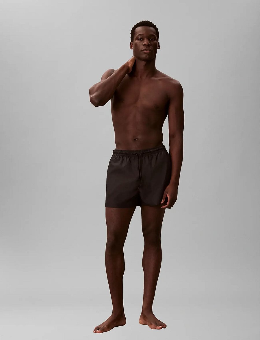 Calvin Klein - SHORT DRAWSTRING WAISTBAND - badehose - black - 0