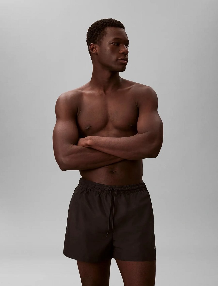 Calvin Klein - SHORT DRAWSTRING WAISTBAND - badehose - black - 3