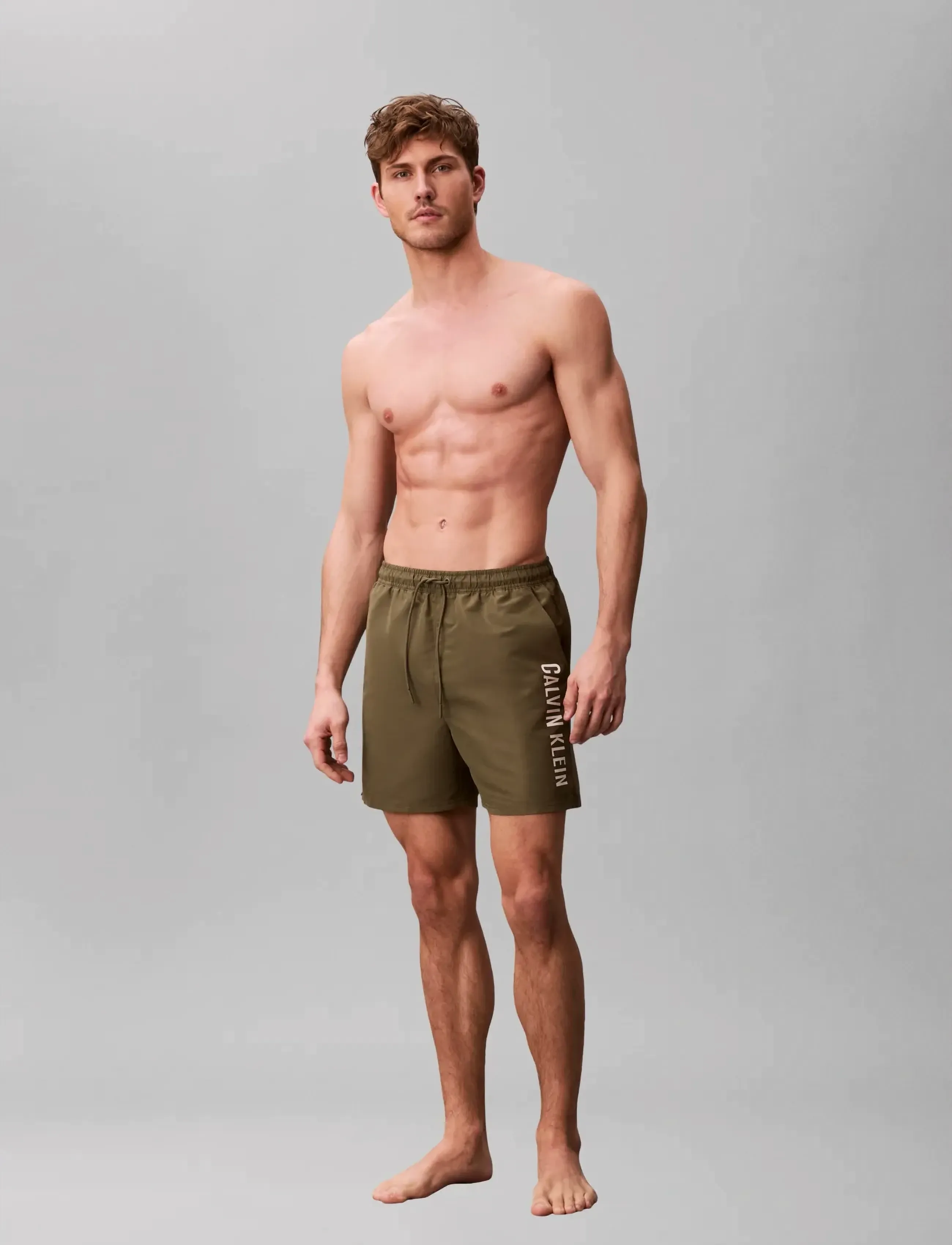 Calvin Klein Medium Drawstring, XXL, Khaki green, Badetøj > Shorts, Herre