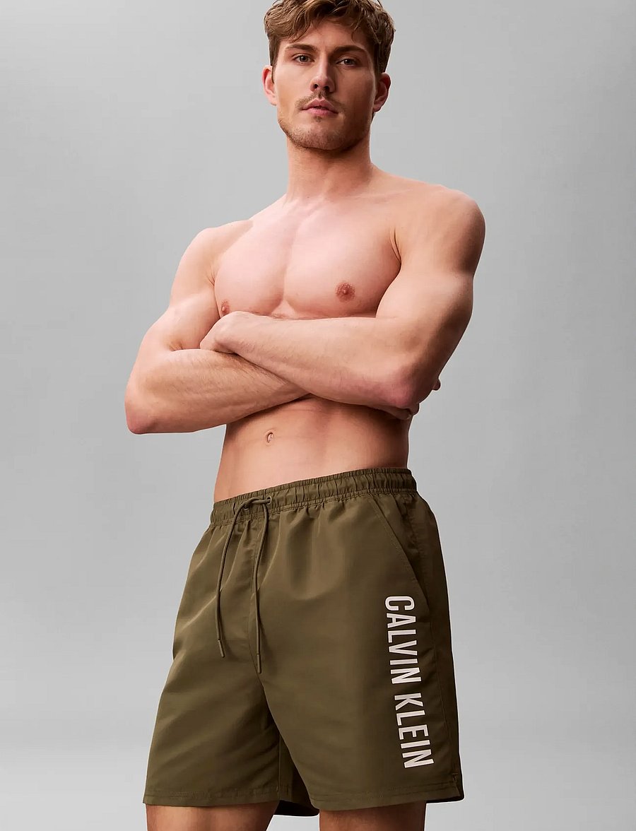 Calvin Klein - MEDIUM DRAWSTRING - swim shorts - brush green - 3