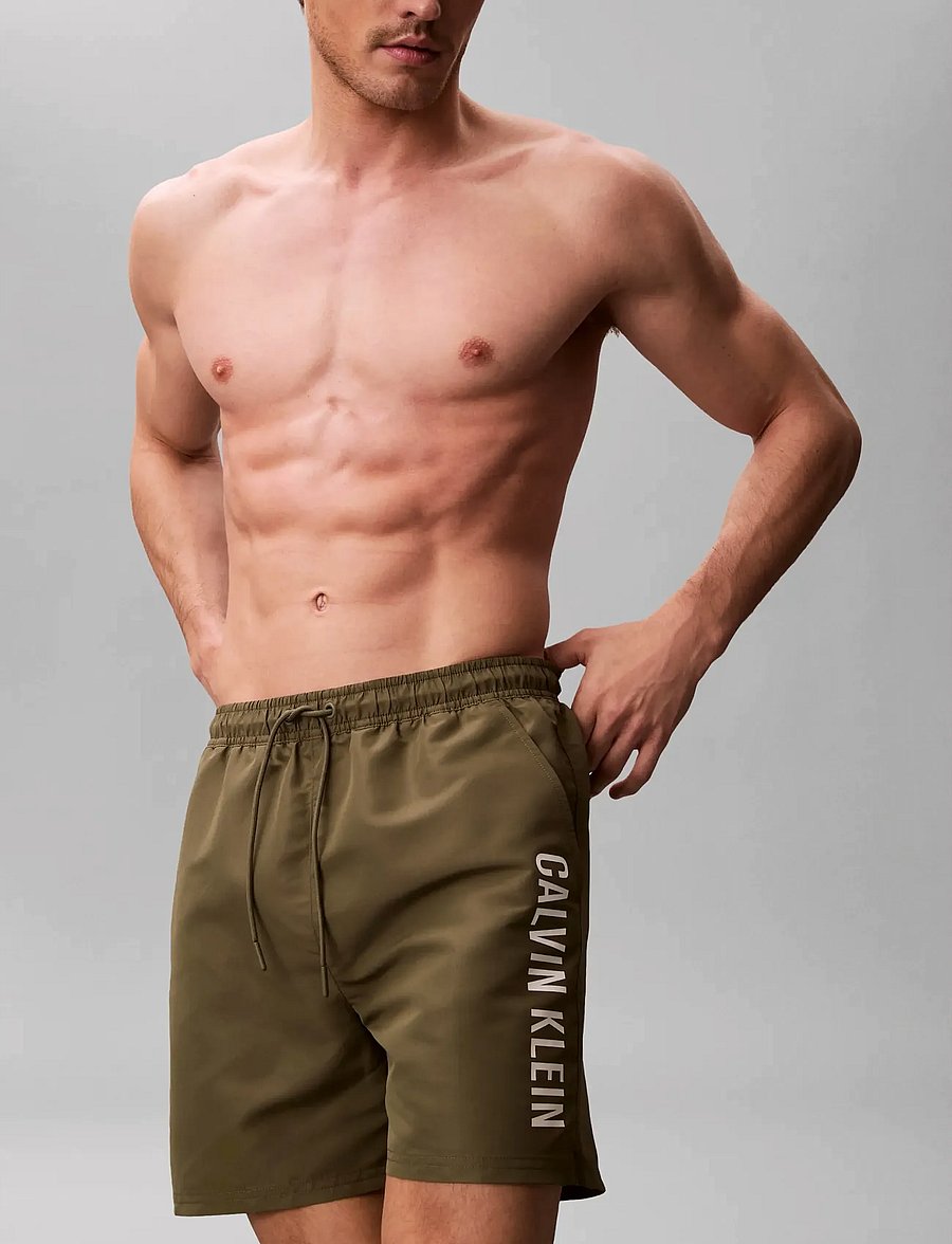 Calvin Klein - MEDIUM DRAWSTRING - swim shorts - brush green - 4