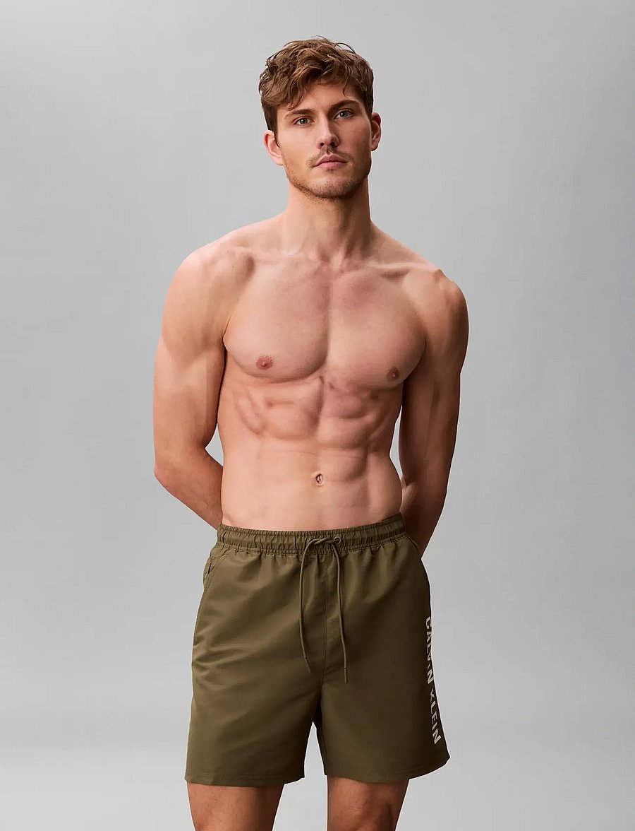 Calvin Klein - MEDIUM DRAWSTRING - swim shorts - brush green - 5