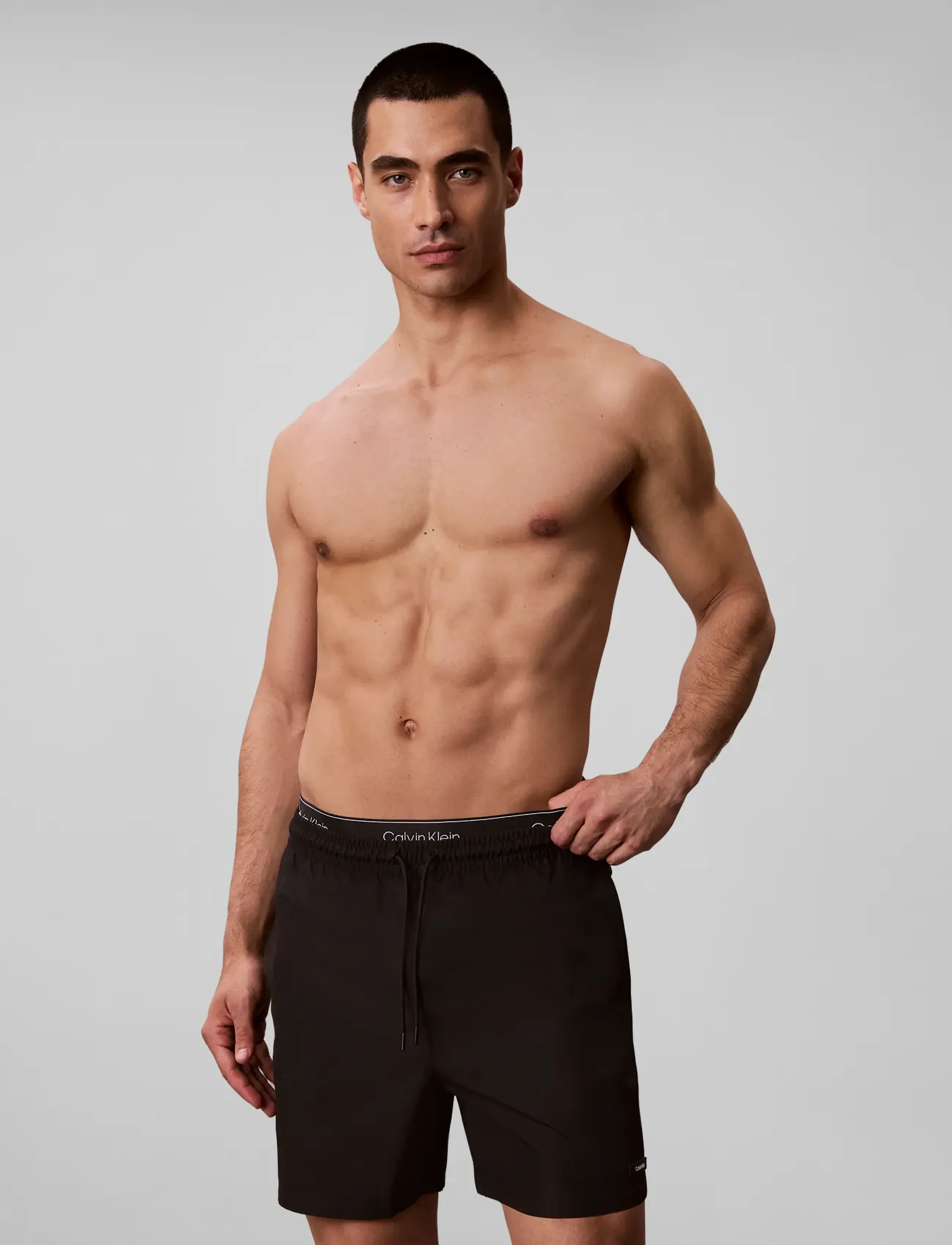 Calvin Klein - MEDIUM DRAWSTRING - ujumispüksid - black - 0