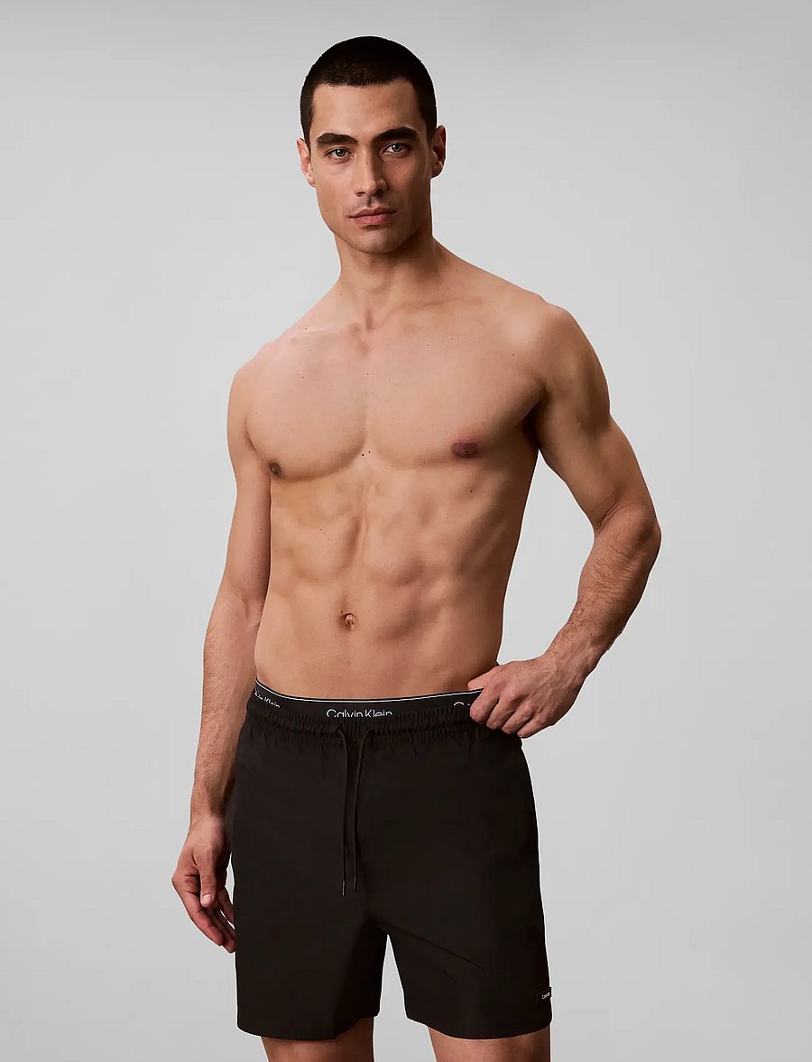 Calvin Klein - MEDIUM DRAWSTRING - ujumispüksid - black - 0