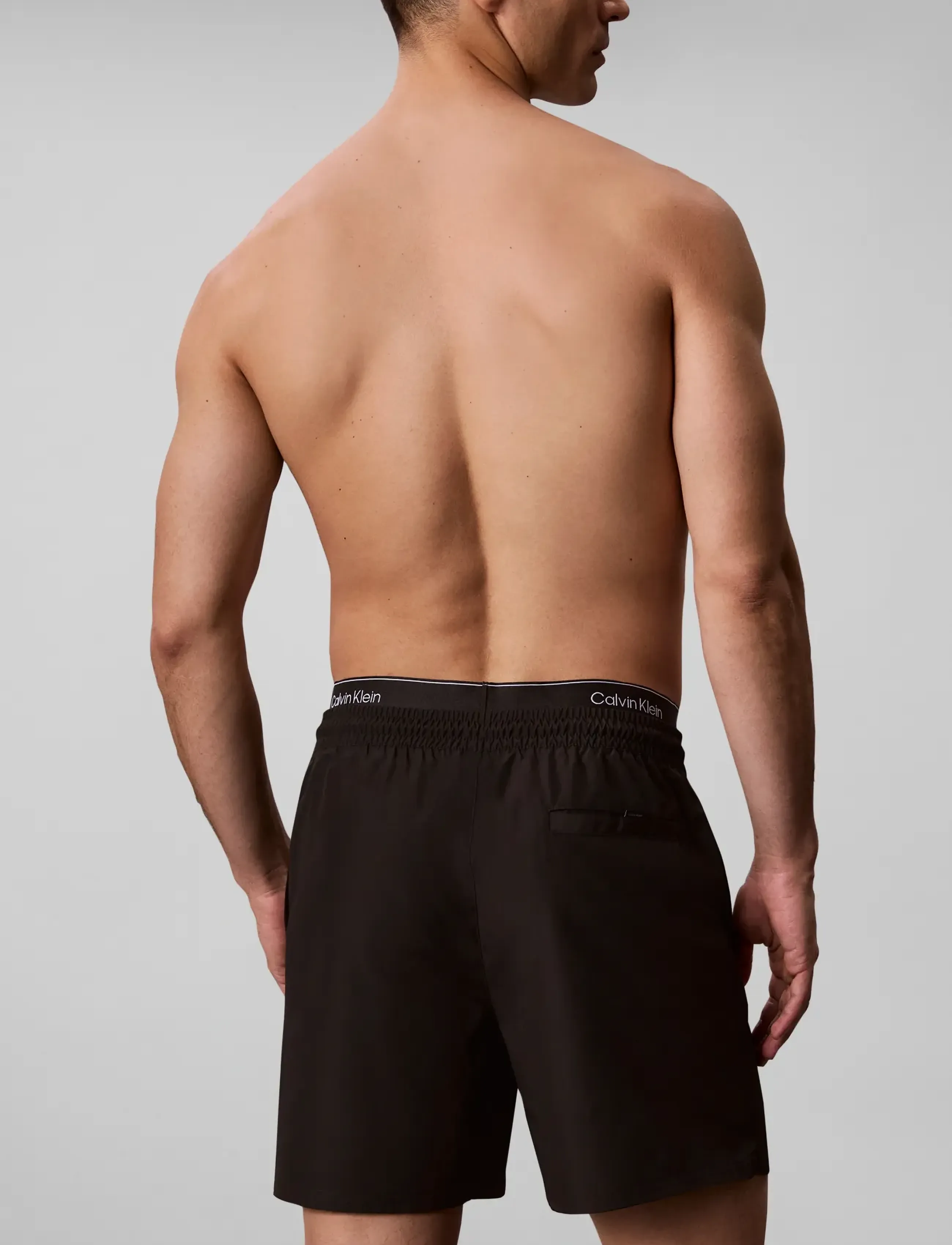Calvin Klein - MEDIUM DRAWSTRING - ujumispüksid - black - 3
