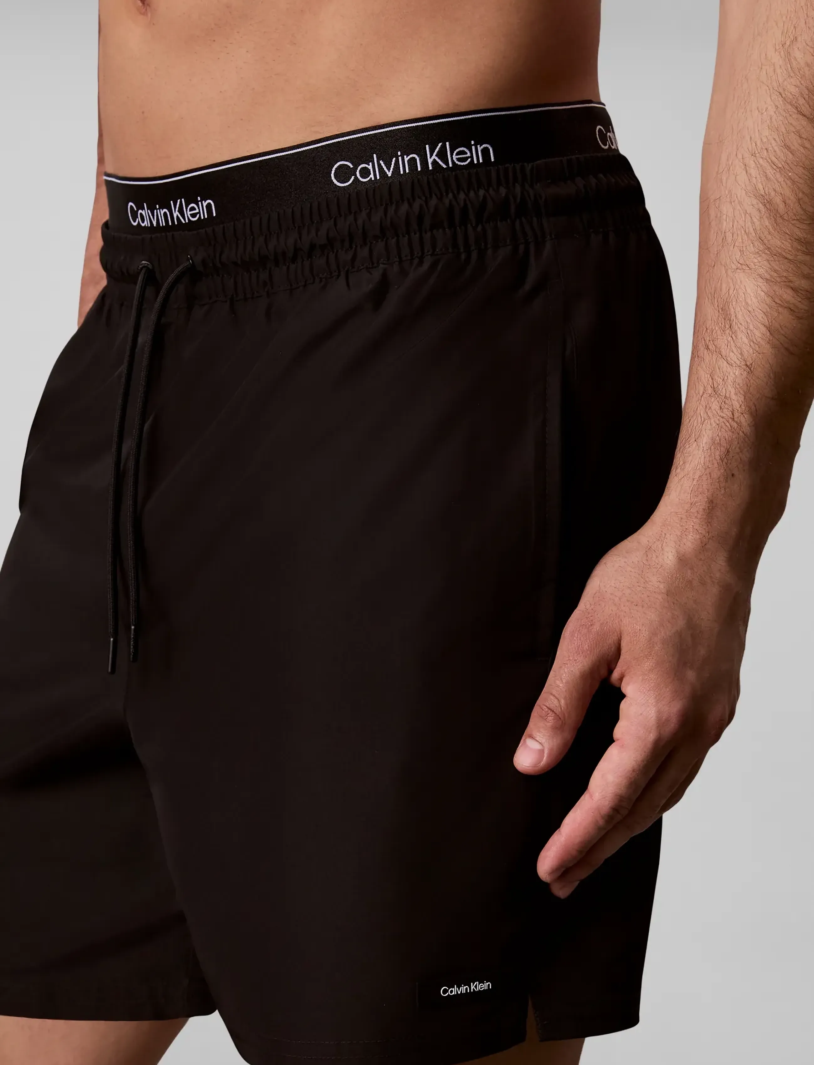 Calvin Klein - MEDIUM DRAWSTRING - ujumispüksid - black - 4
