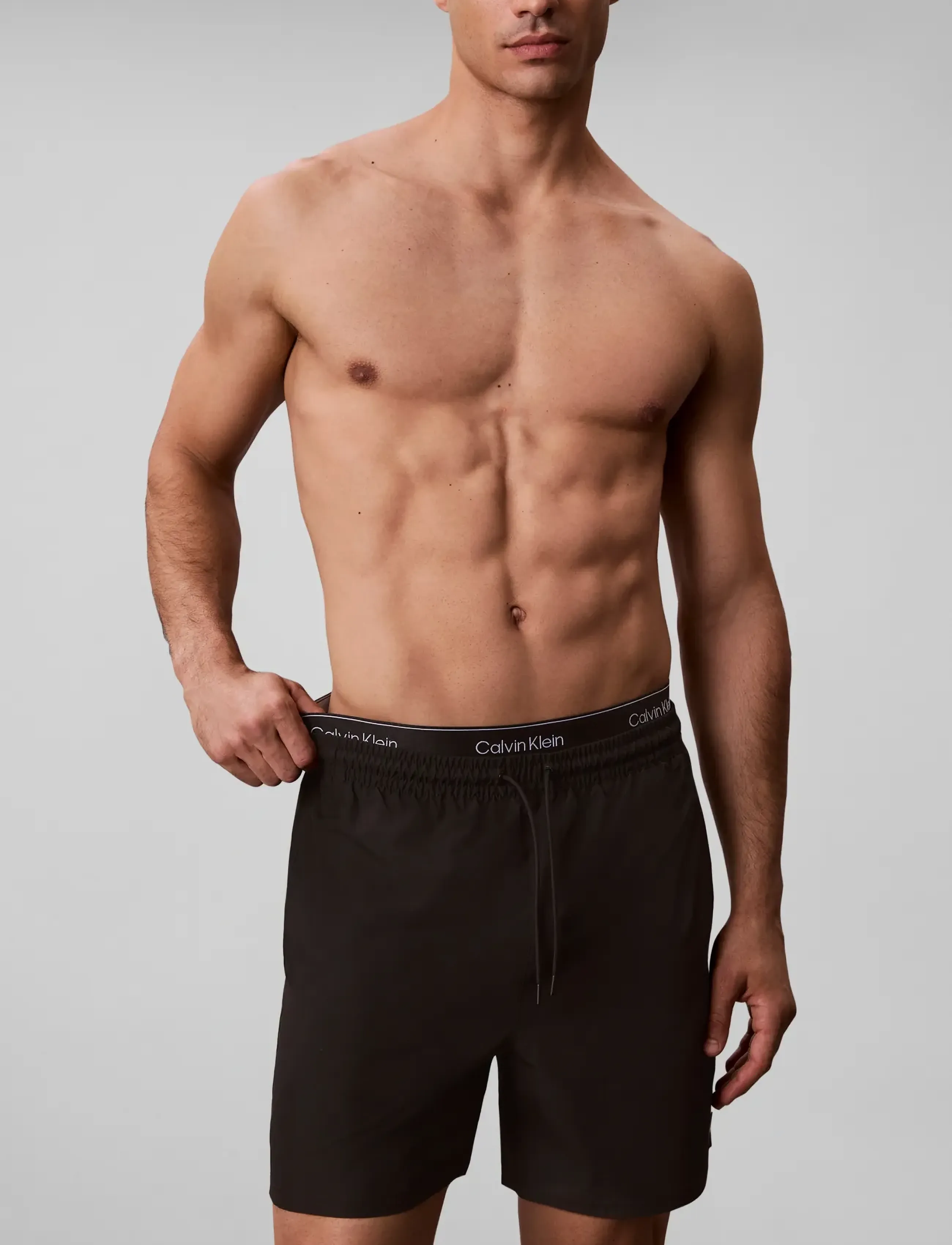 Calvin Klein - MEDIUM DRAWSTRING - ujumispüksid - black - 5