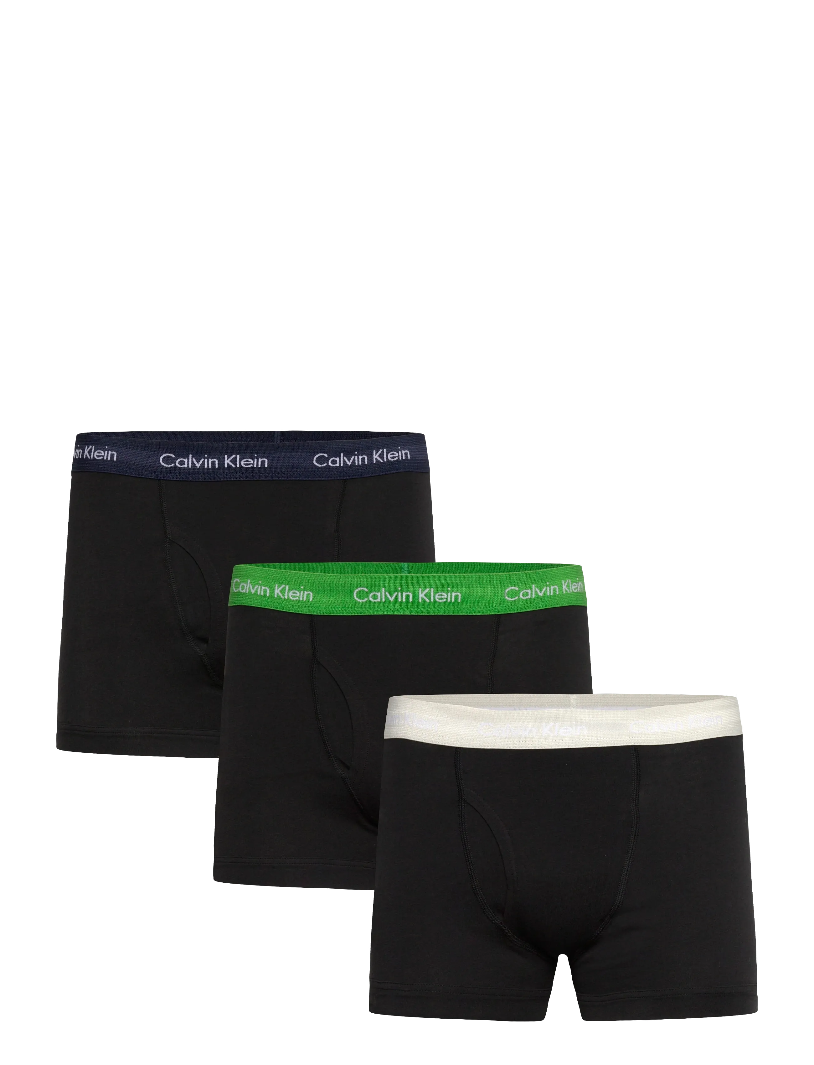 Calvin Klein TRUNK 3 PK - Underwear - BLACK BODIES W  BLUE SHADOW SUPREME / black