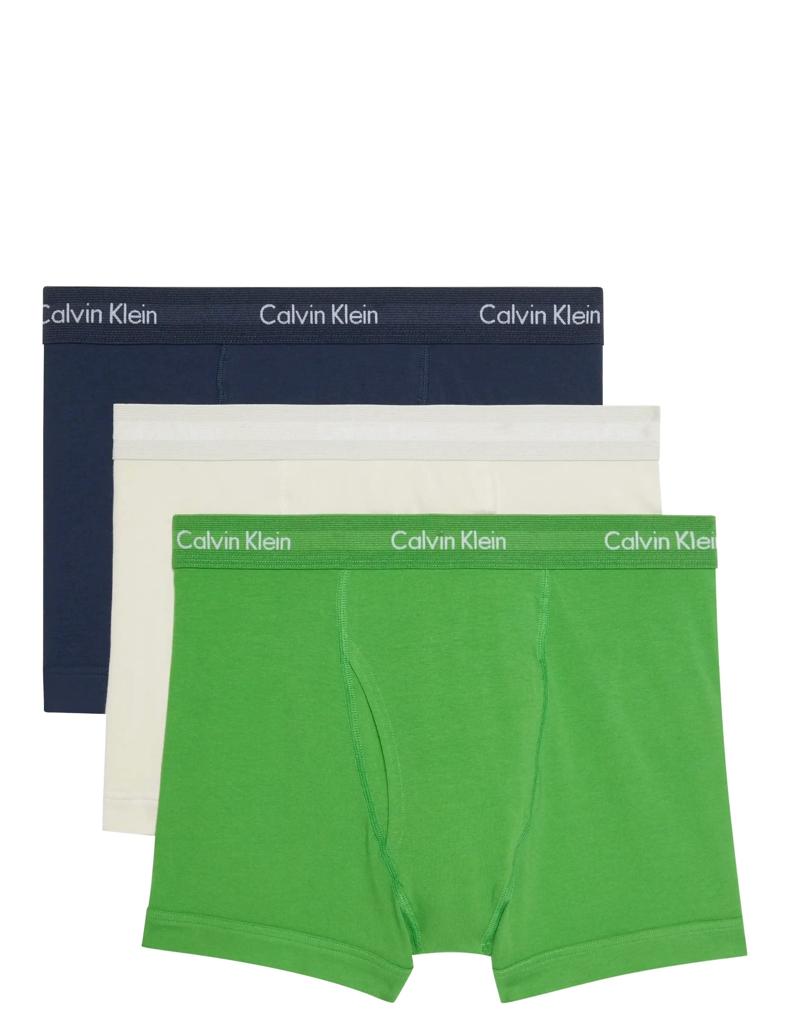 Calvin Klein TRUNK 3 PK - Mitmikpakk aluspesu - BLUE SHADOW SUPREME GREEN CHALK / multi