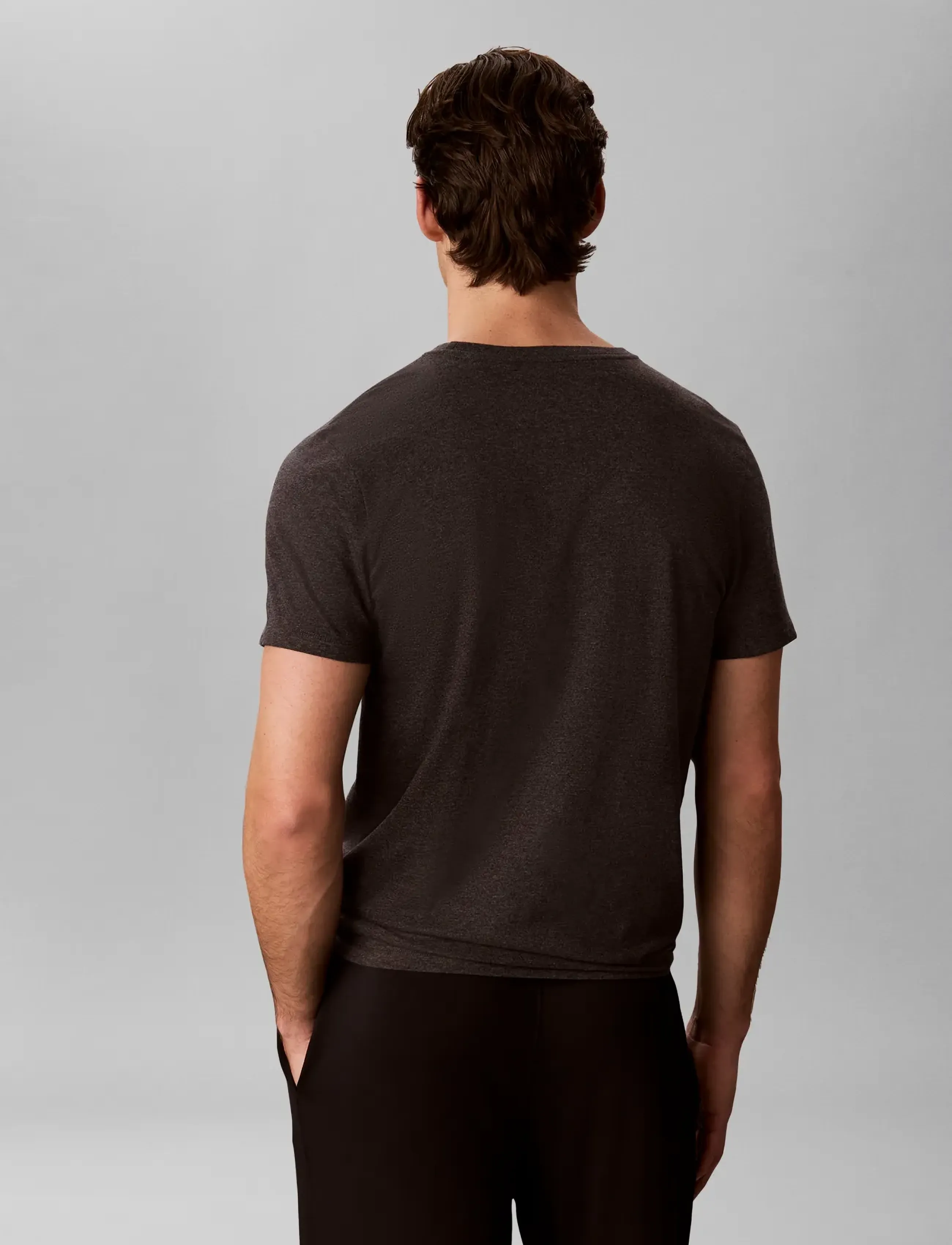 Calvin Klein - S/S CREW NECK 3PK - multipack t-shirts - black w  white emb  dark purple w - 2