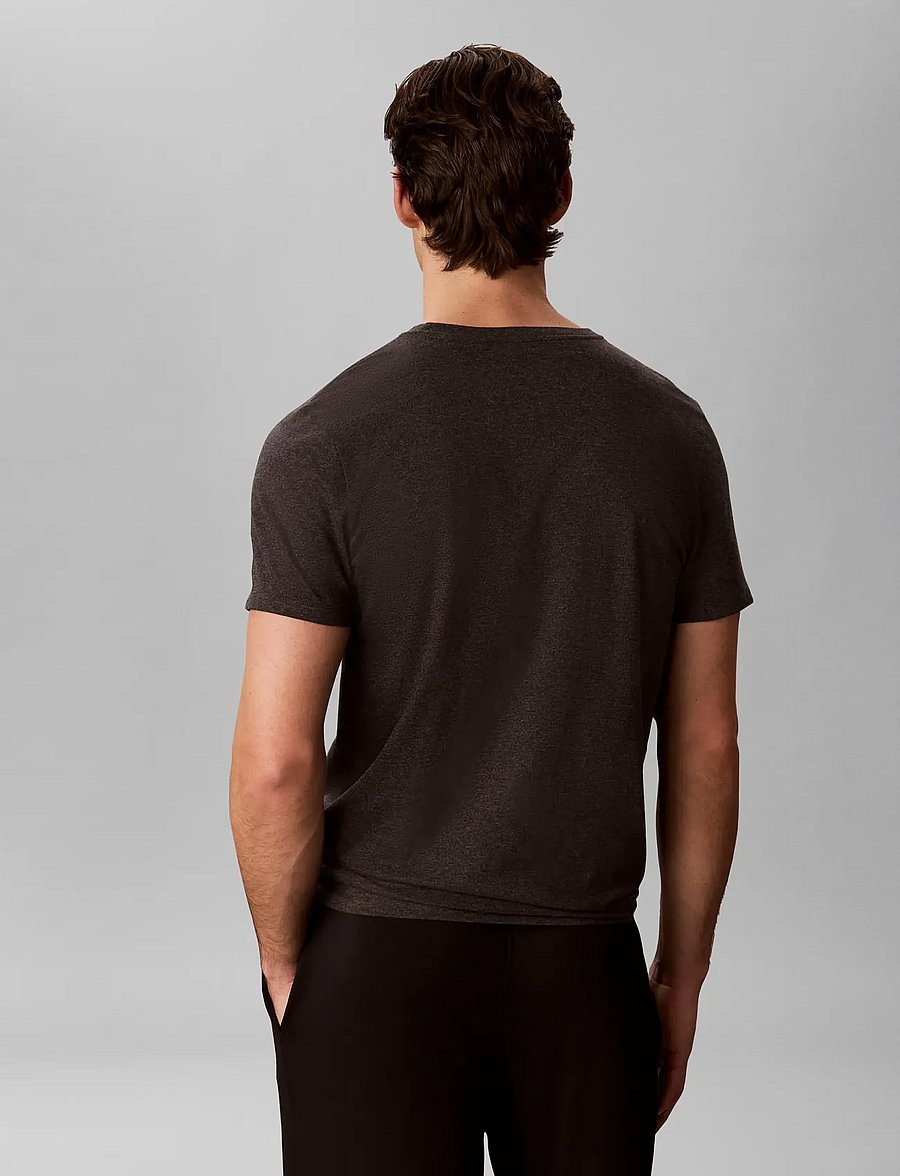 Calvin Klein - S/S CREW NECK 3PK - multipack t-shirts - black w white emb dark purple w - 2