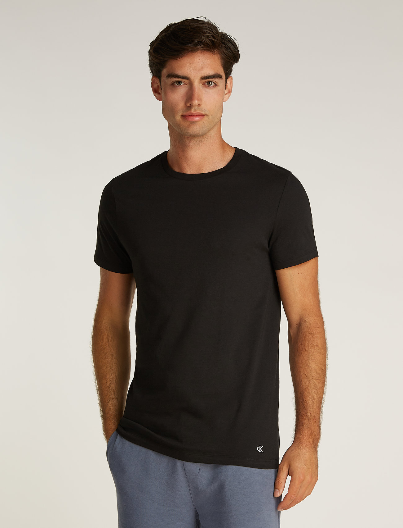 Calvin Klein - S/S CREW NECK 3PK - t-särkide multipakk - black grey heather white - 0