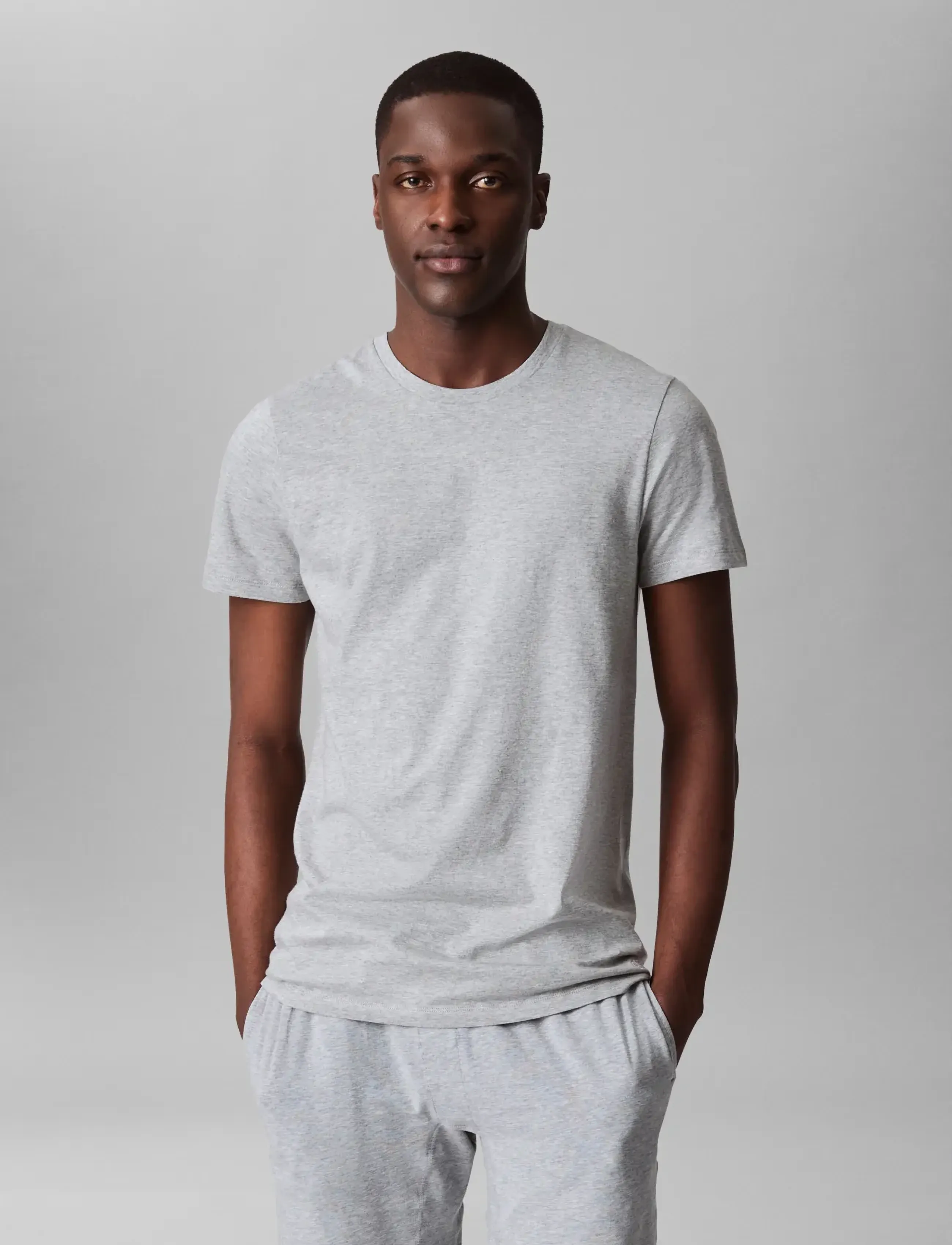 Calvin Klein - S/S CREW NECK 3PK - multipack t-shirts - black grey heather white - 2