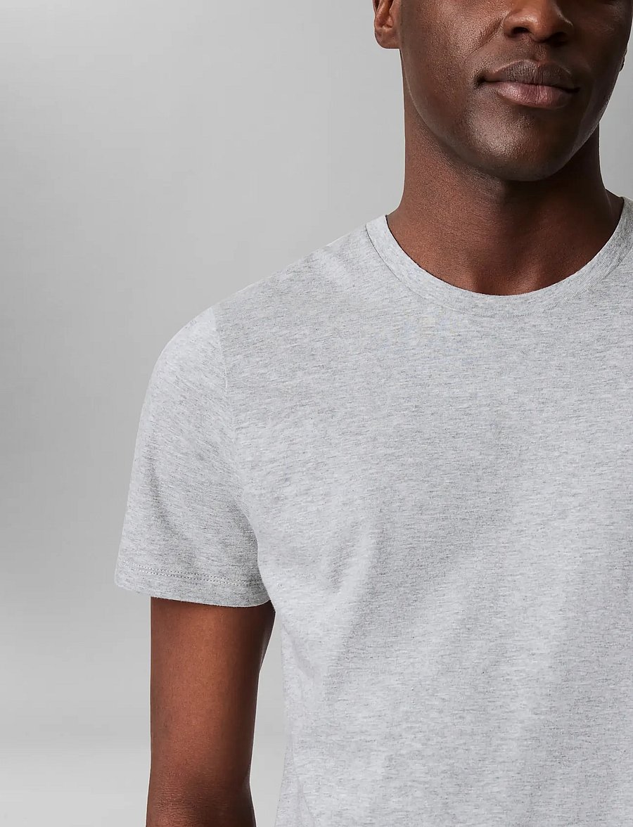 Calvin Klein - S/S CREW NECK 3PK - t-shirts im multipack - black grey heather white - 5