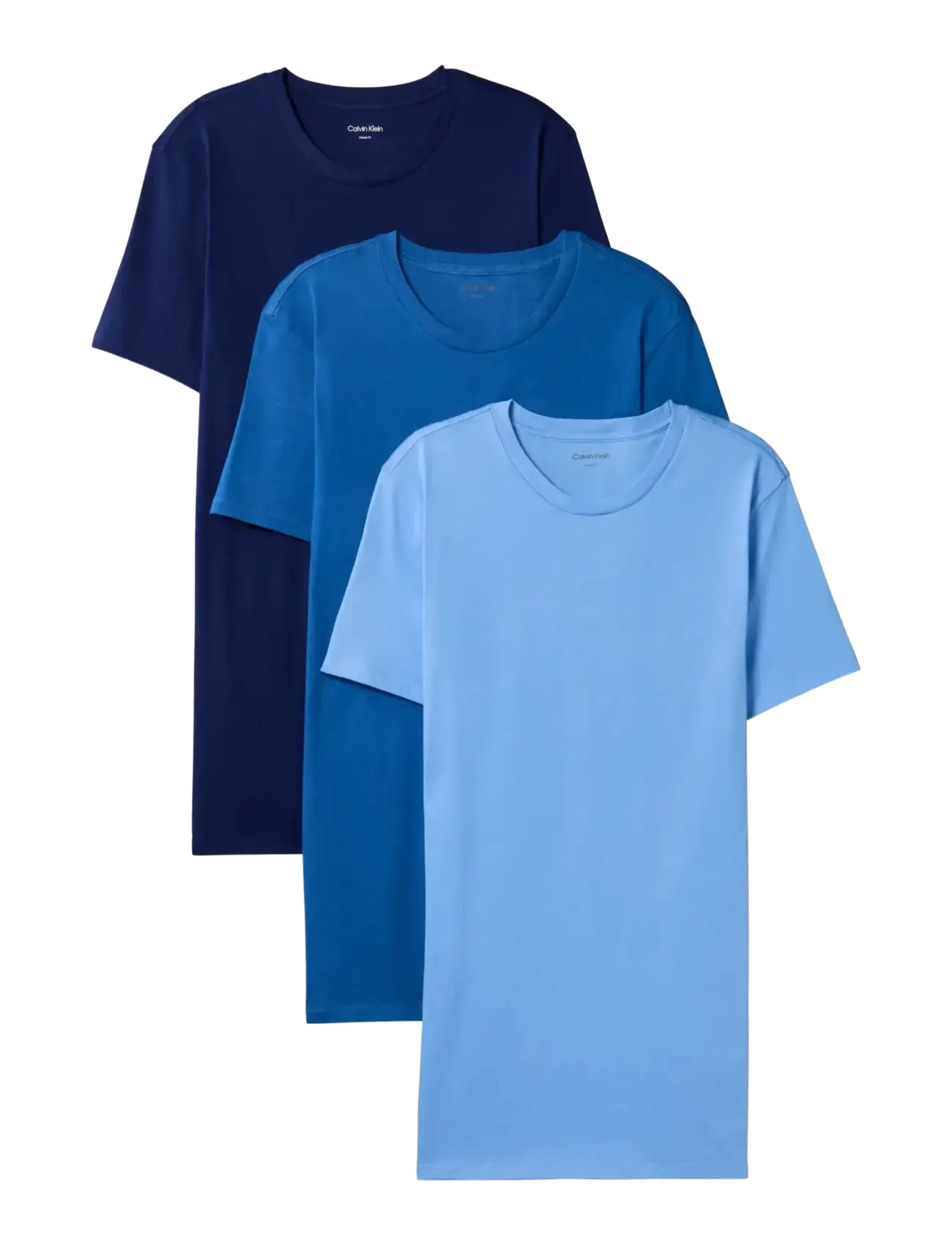 Calvin Klein S/S CREW NECK 3PK - Calvin Klein Underwear - BLUE BAY MINNOW MEDIEVAL BLUE / blue