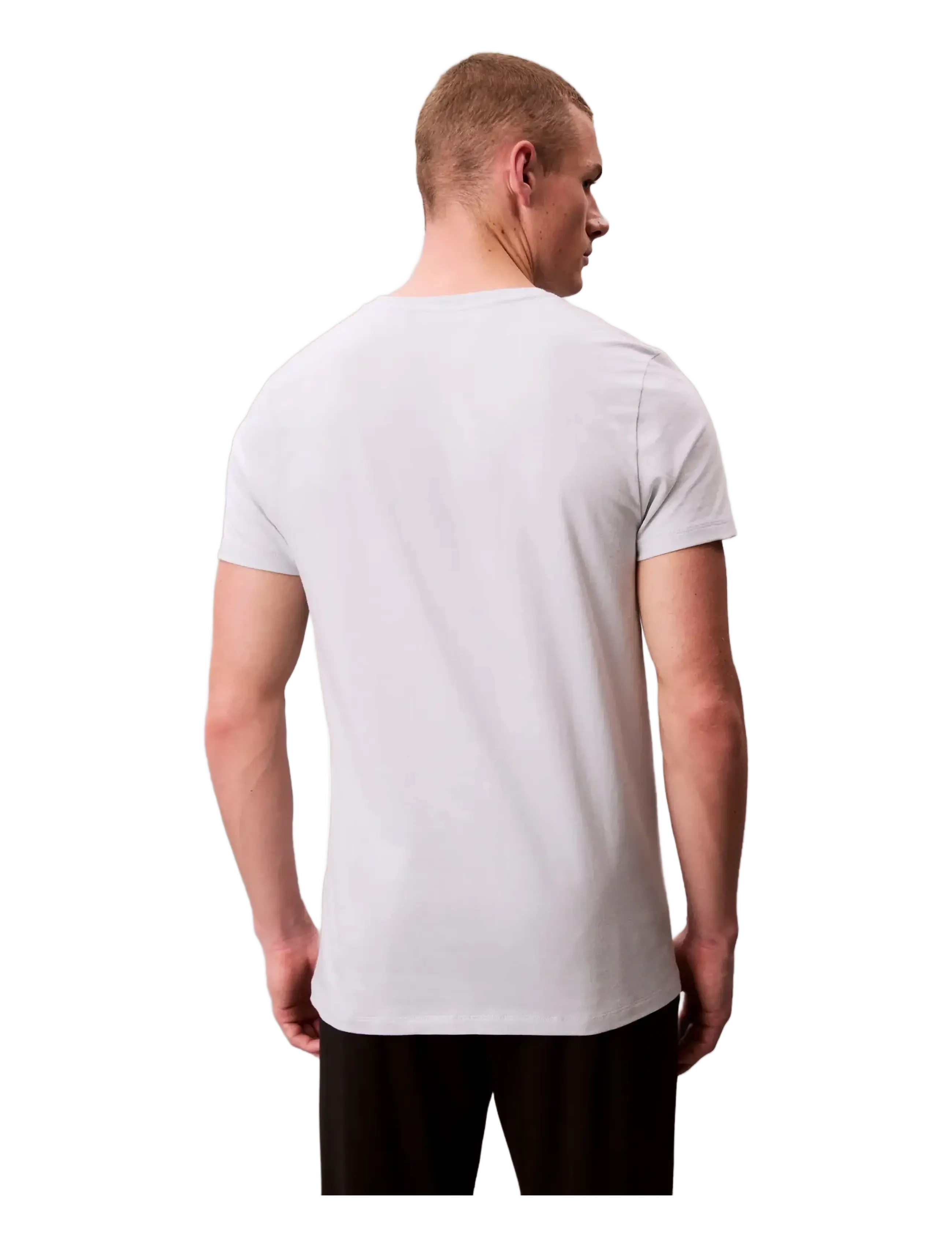 Calvin Klein S/S CREW NECK 3PK - Calvin Klein Underwear - MICRO CHIP/ZONI BEACH/INK / grey